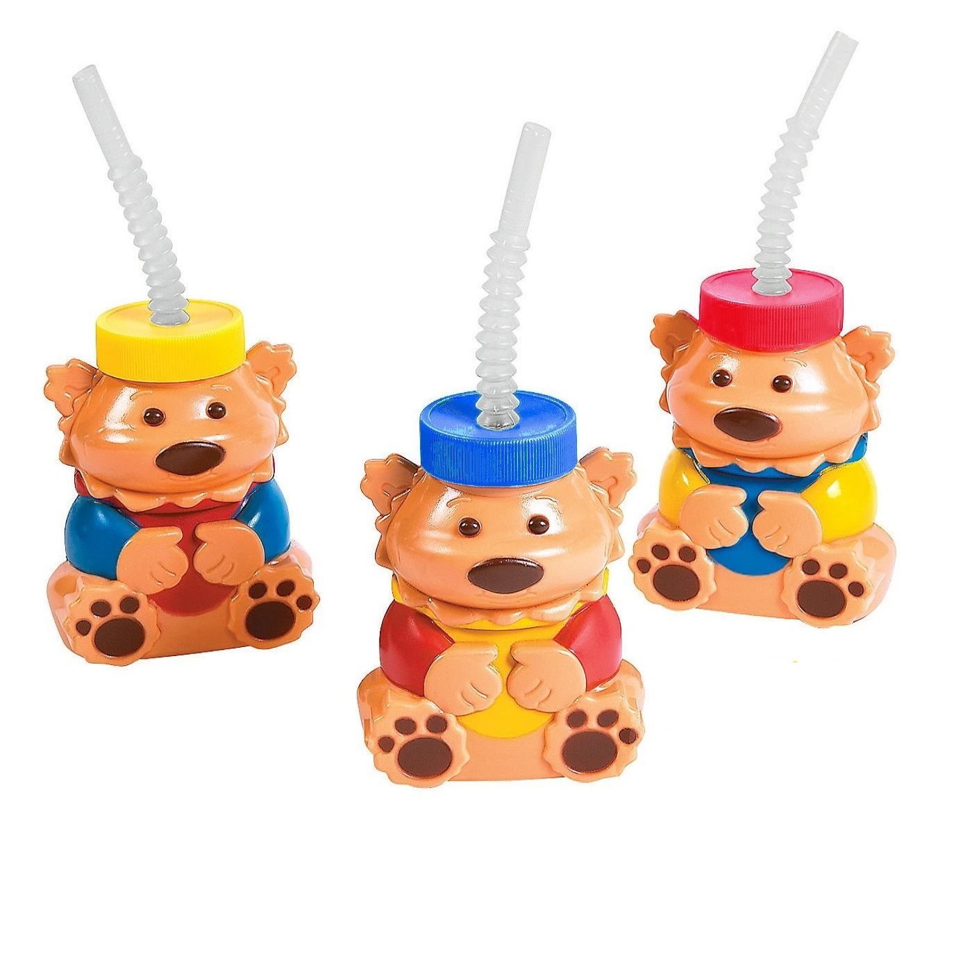 Teddy Bear Novelty Cup with Straw