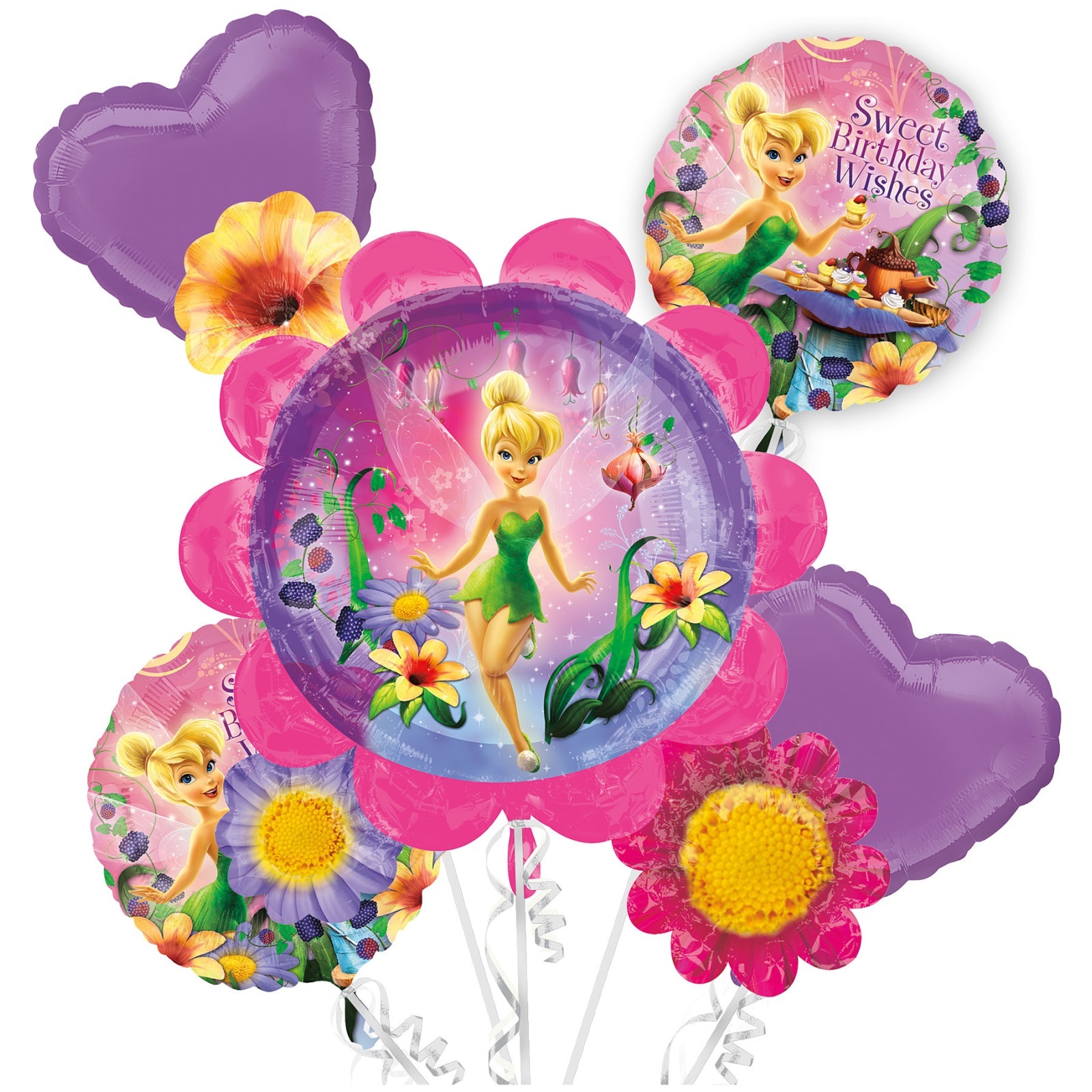 Tinkerbell Helium Balloon Bouquet