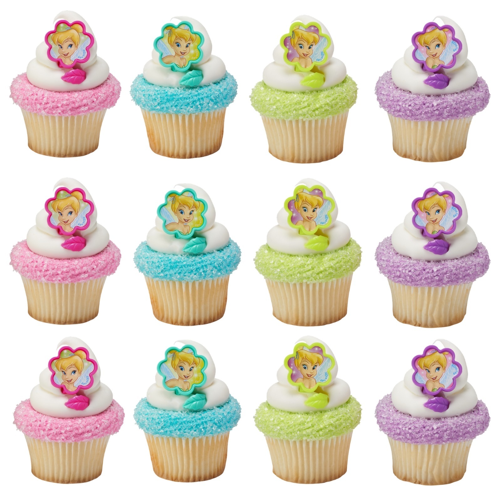 Tinkerbell I Believe in Fairies Cupcake Rings (Pack of 12)