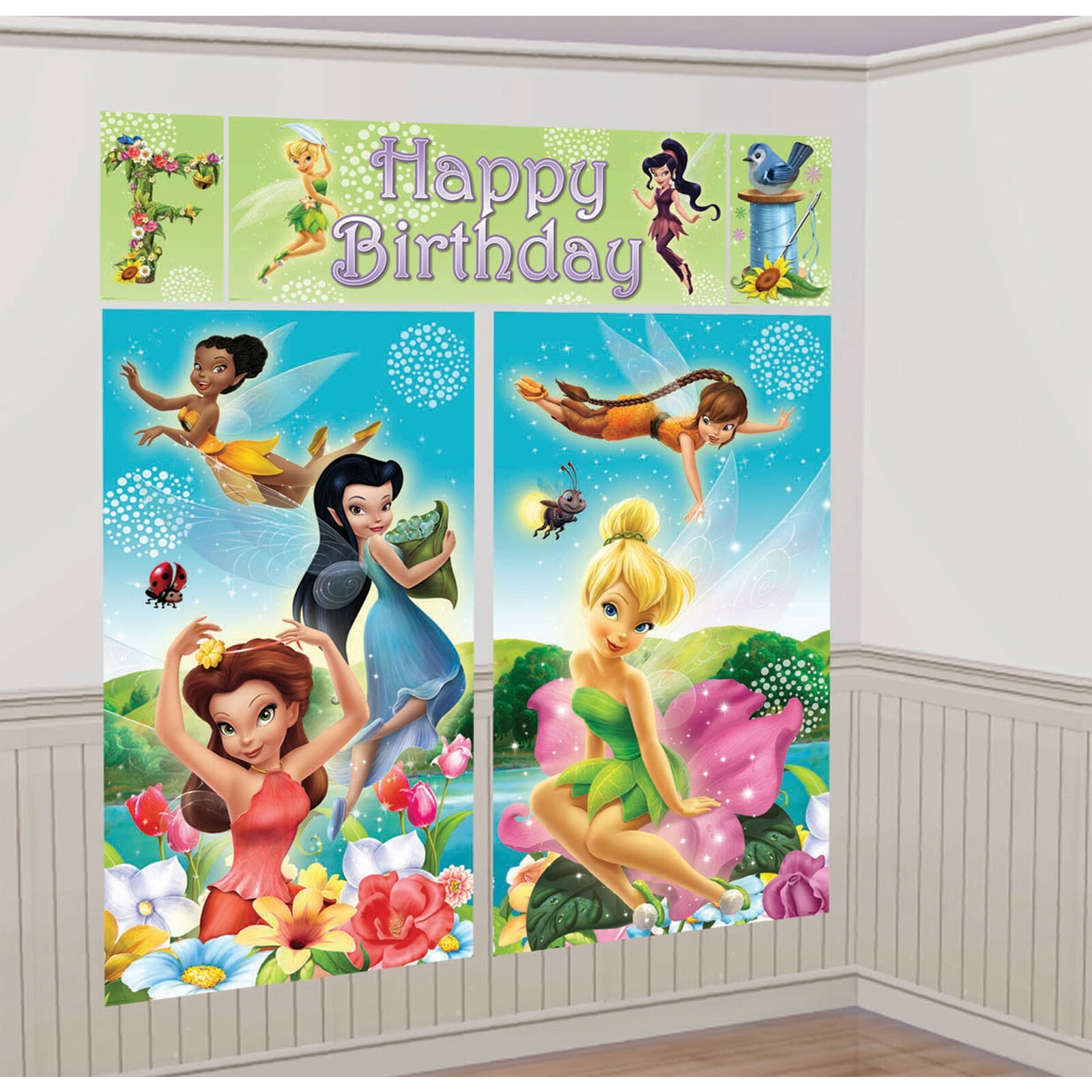 Tinkerbell Fairies Scene Setter Wall Decorations