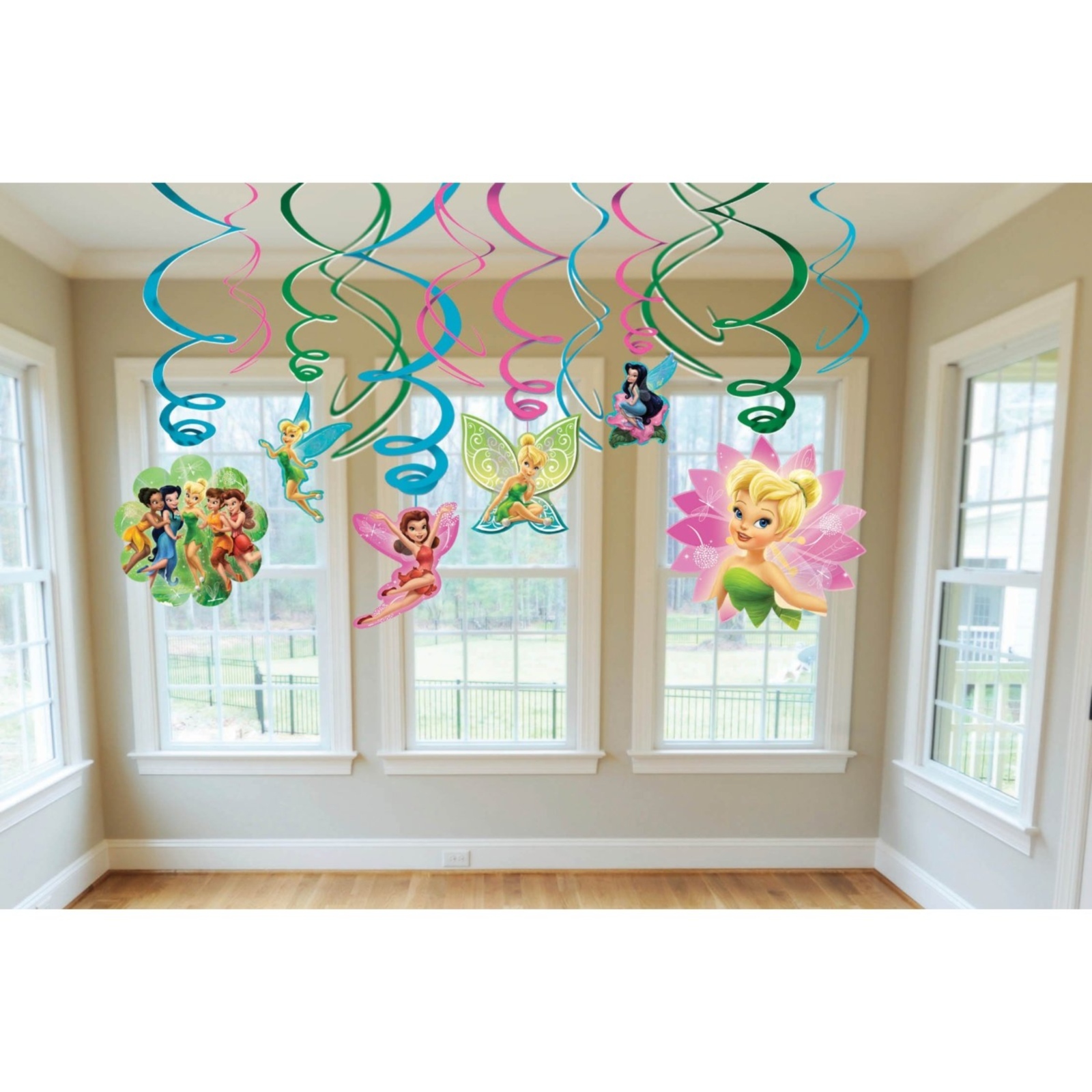 Tinkerbell Fairies Swirl Decorations (Pack of 12)