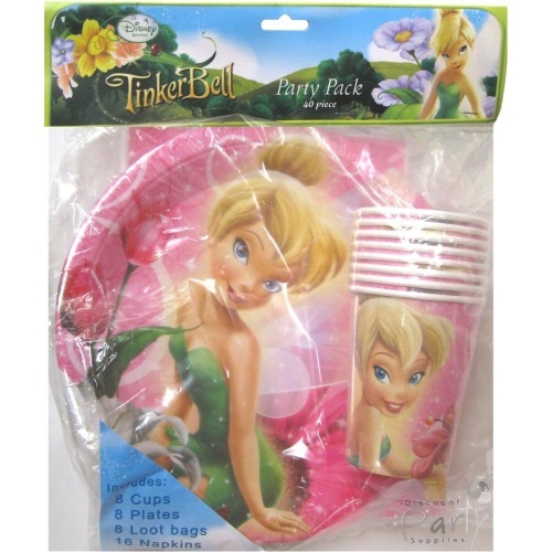 Tinkerbell 40 Piece Party Pack (For 8 Guests)