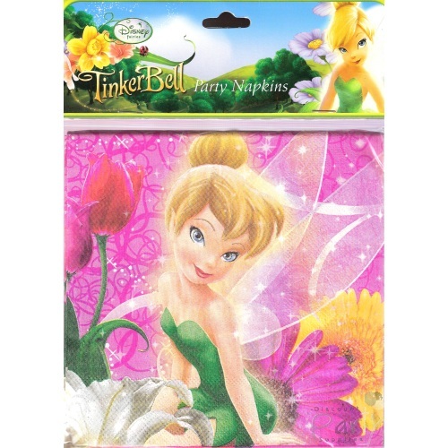 Tinkerbell Large Napkins / Serviettes (Pack of 16)