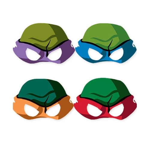 Teenage Mutant Ninja Turtles Party Masks (Pack of 8)
