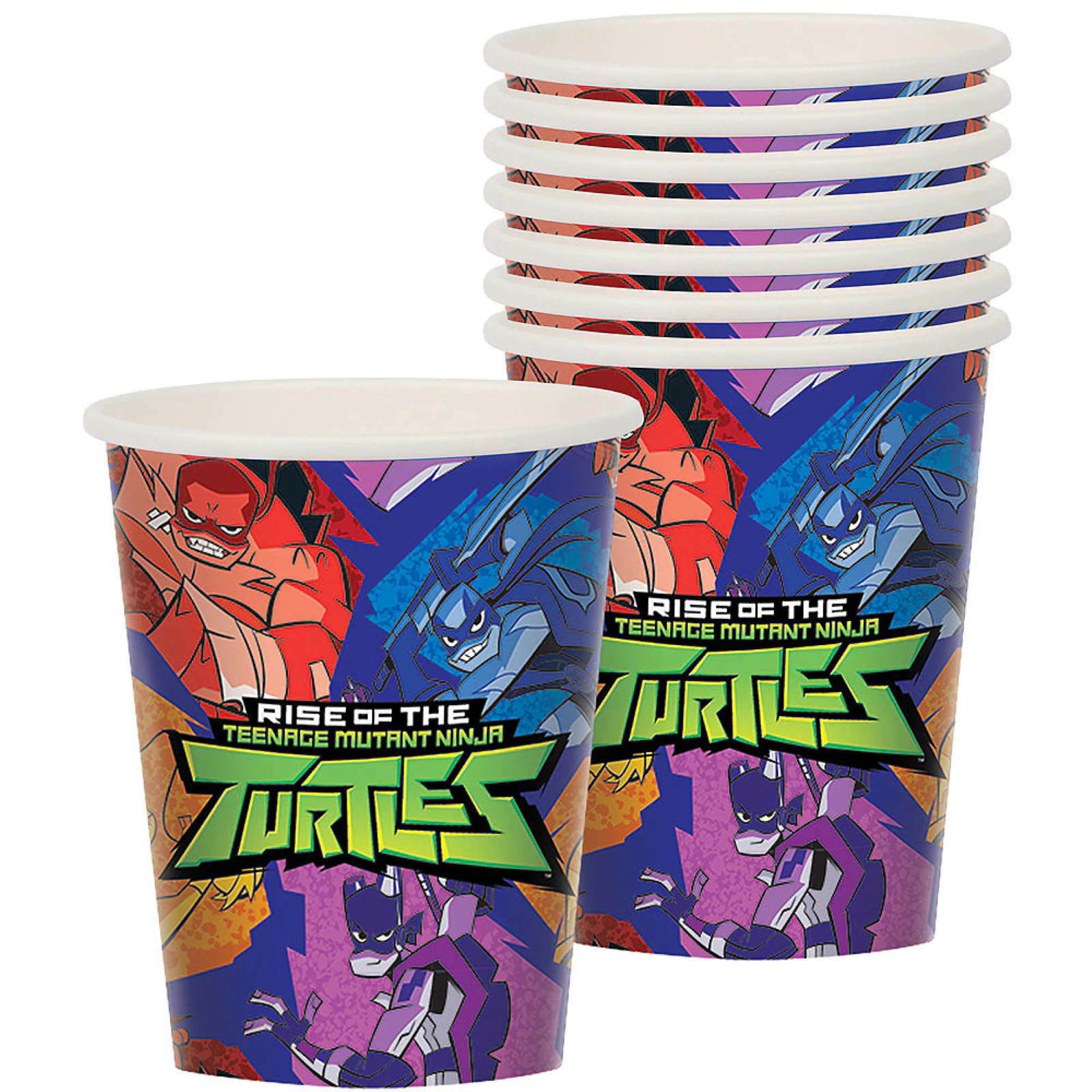 Rise of the Teenage Mutant Ninja Turtles Paper Cups (Pack of 8)