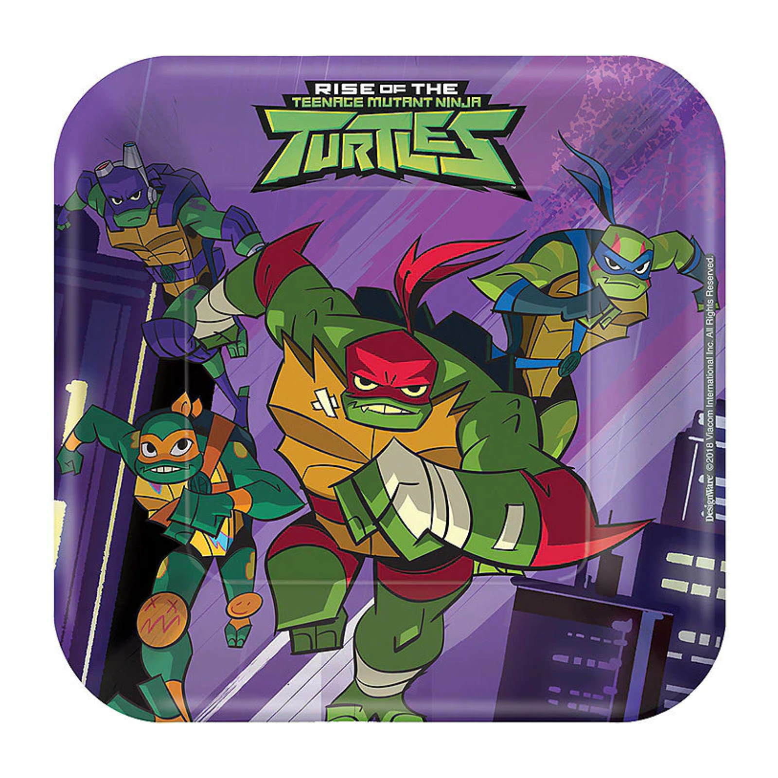 Rise of the Teenage Mutant Ninja Turtles Small Paper Plates (Pack of 8)