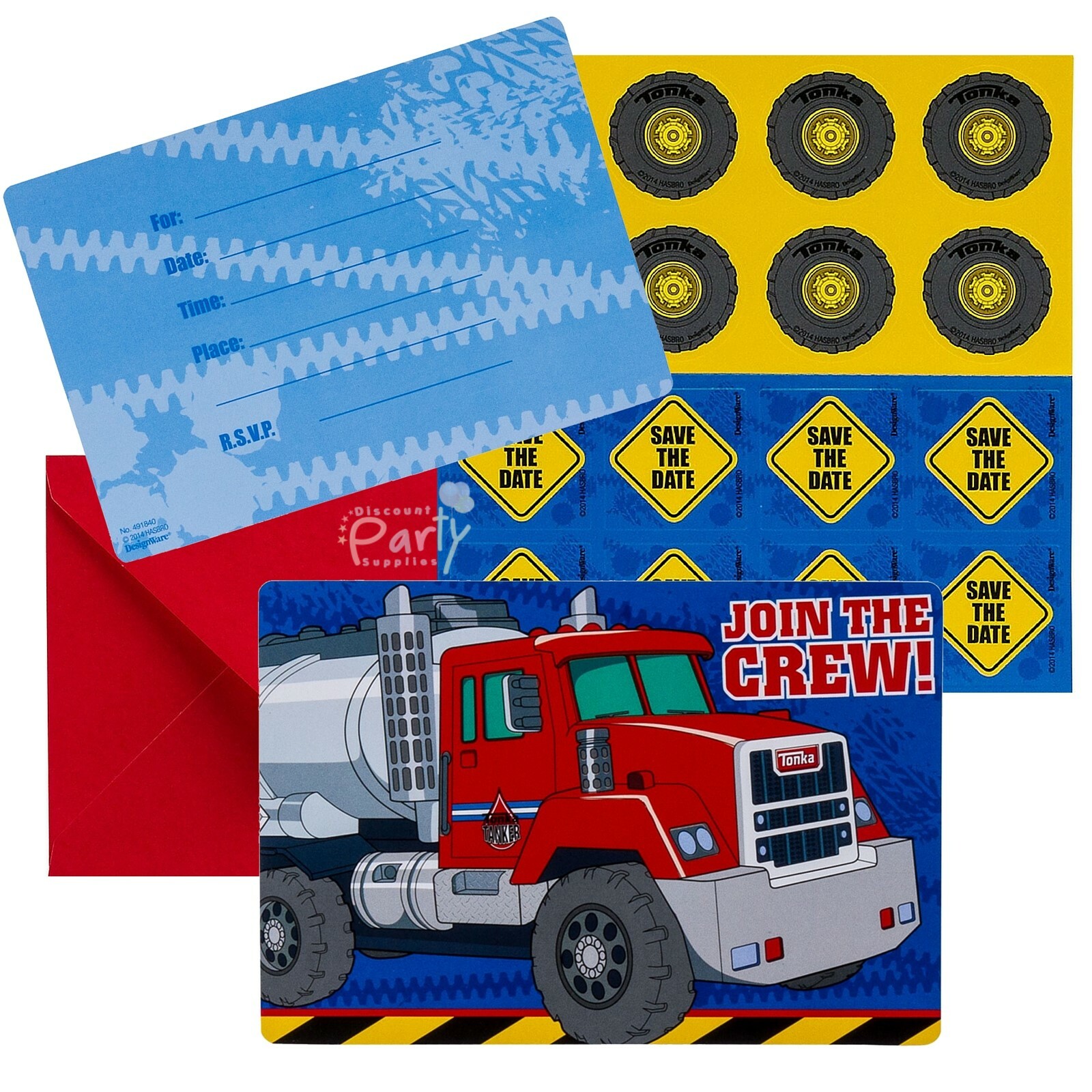 Tonka Party Invitation Set (Pack of 8)