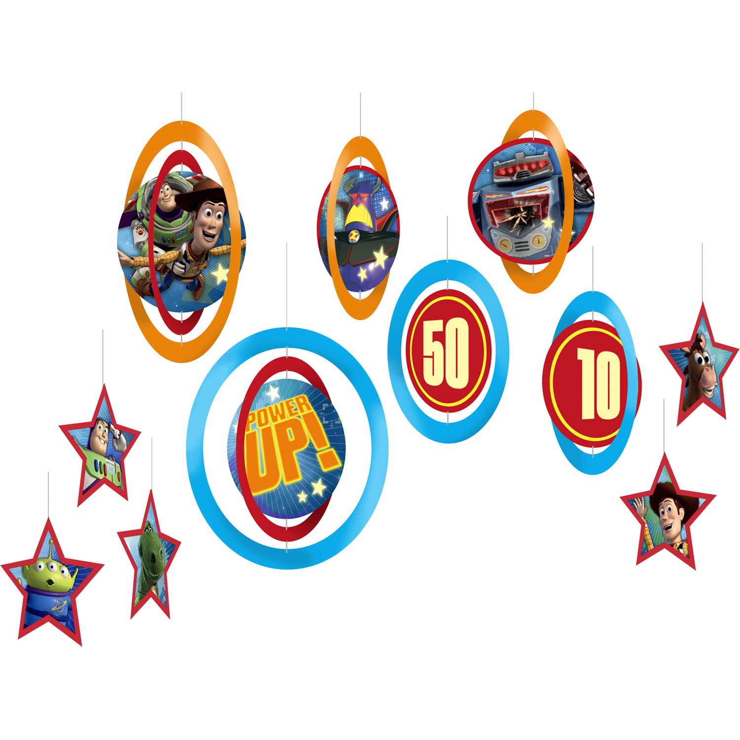 Toy Story Hanging Decorations (Set of 8) Toy Story Party Supplies