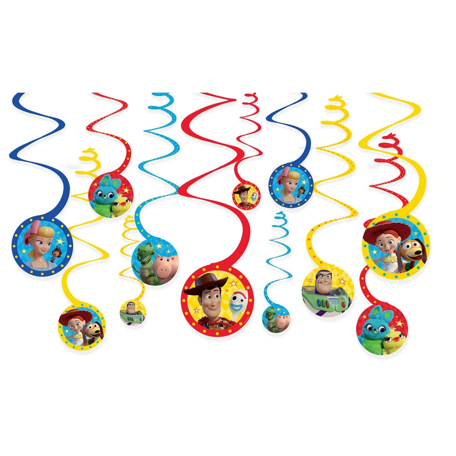 Toy Story 4 Swirl Decorations (Pack of 12)