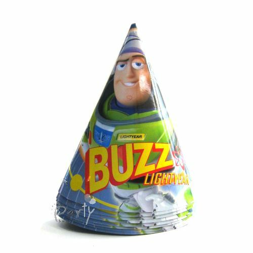 Buzz Lightyear Party Hats (Pack of 8) Toy Story Boys and Girls