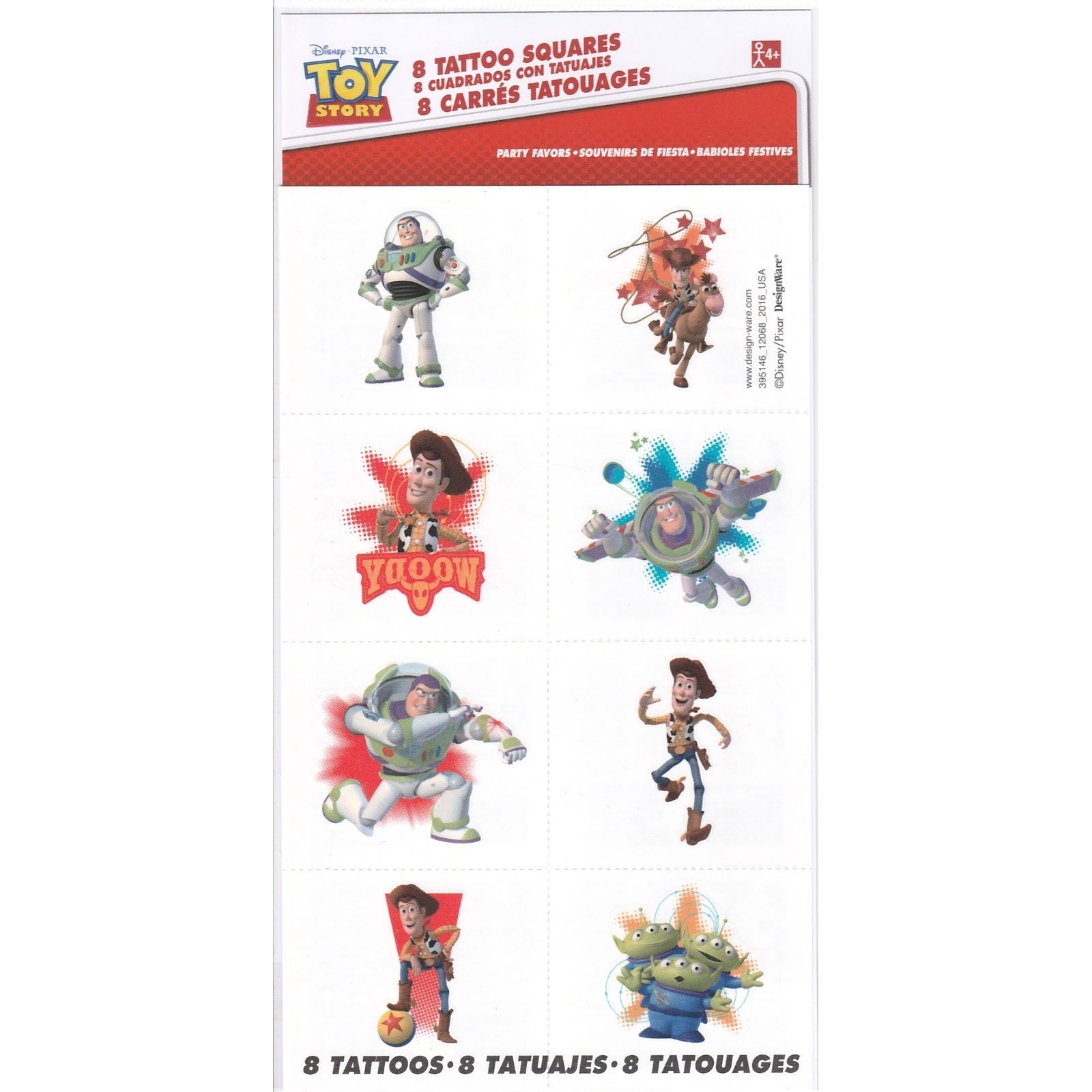 Toy Story Power Up Tattoos (1 Sheet)