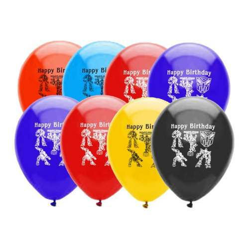 Transformers Happy Birthday Balloons (Pack of 8)