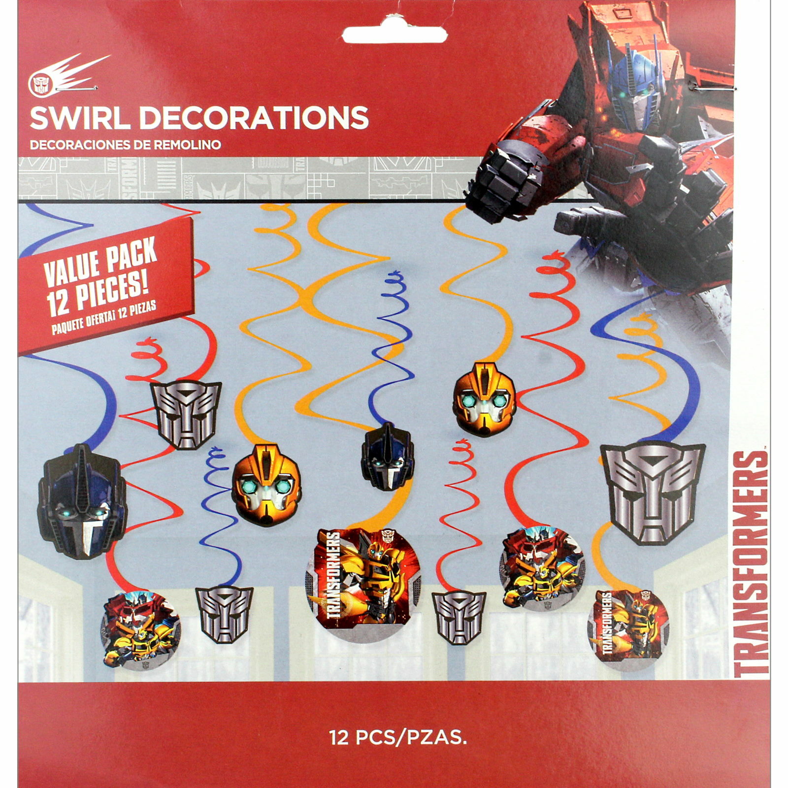 Transformers Swirl Decorations (Pack of 12)