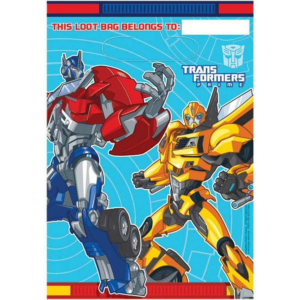 Transformers Prime Lolly/Treat Bags (Pack of 8)