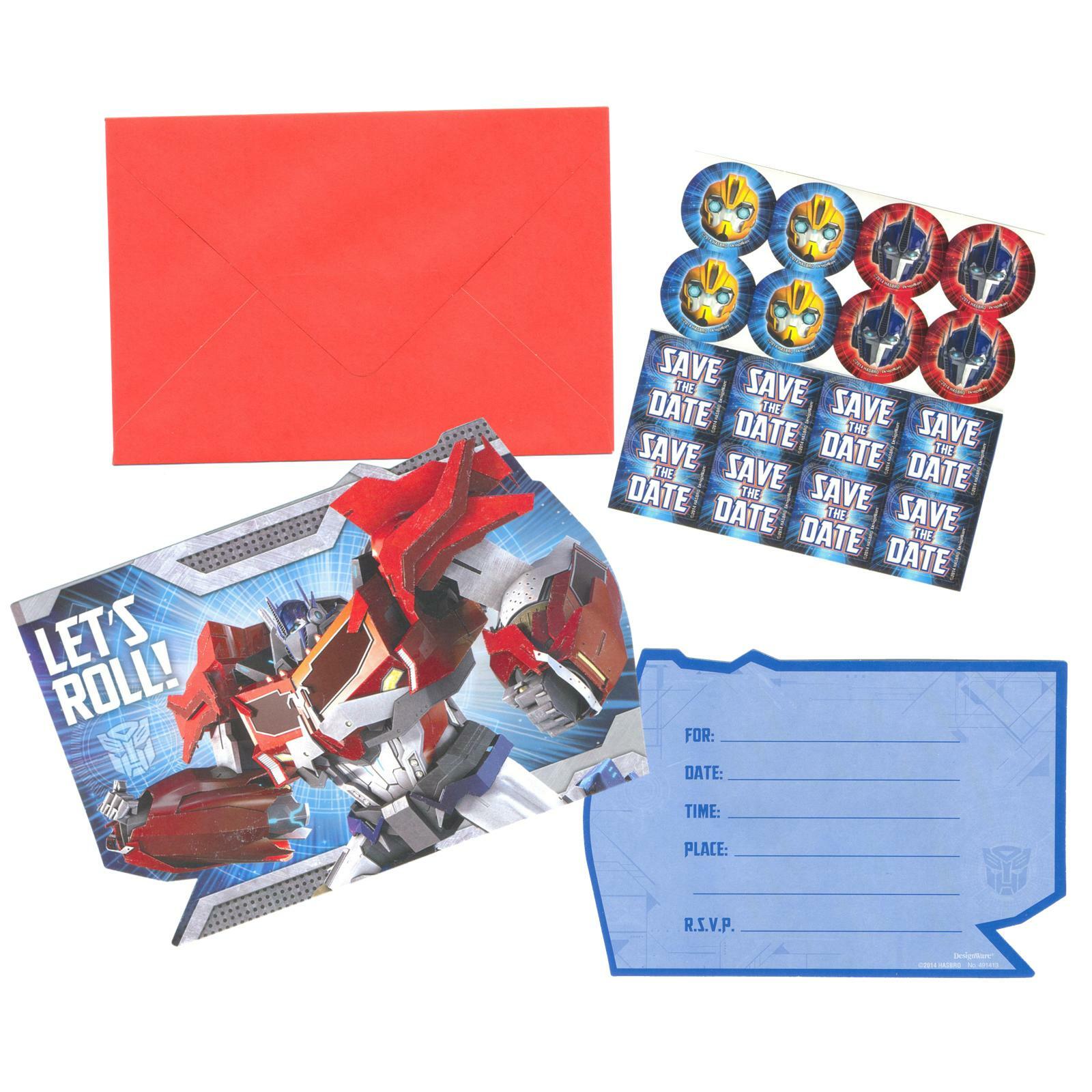 Transformers Party Invitation Set (Pack of 8)