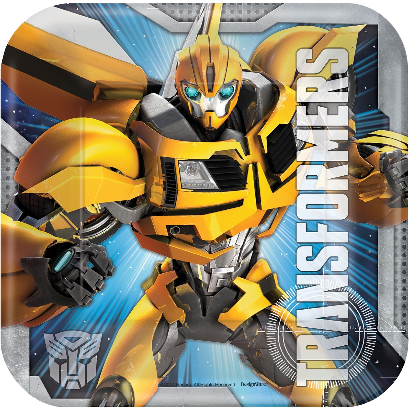 Transformers Small Square Paper Plates (Pack of 8)