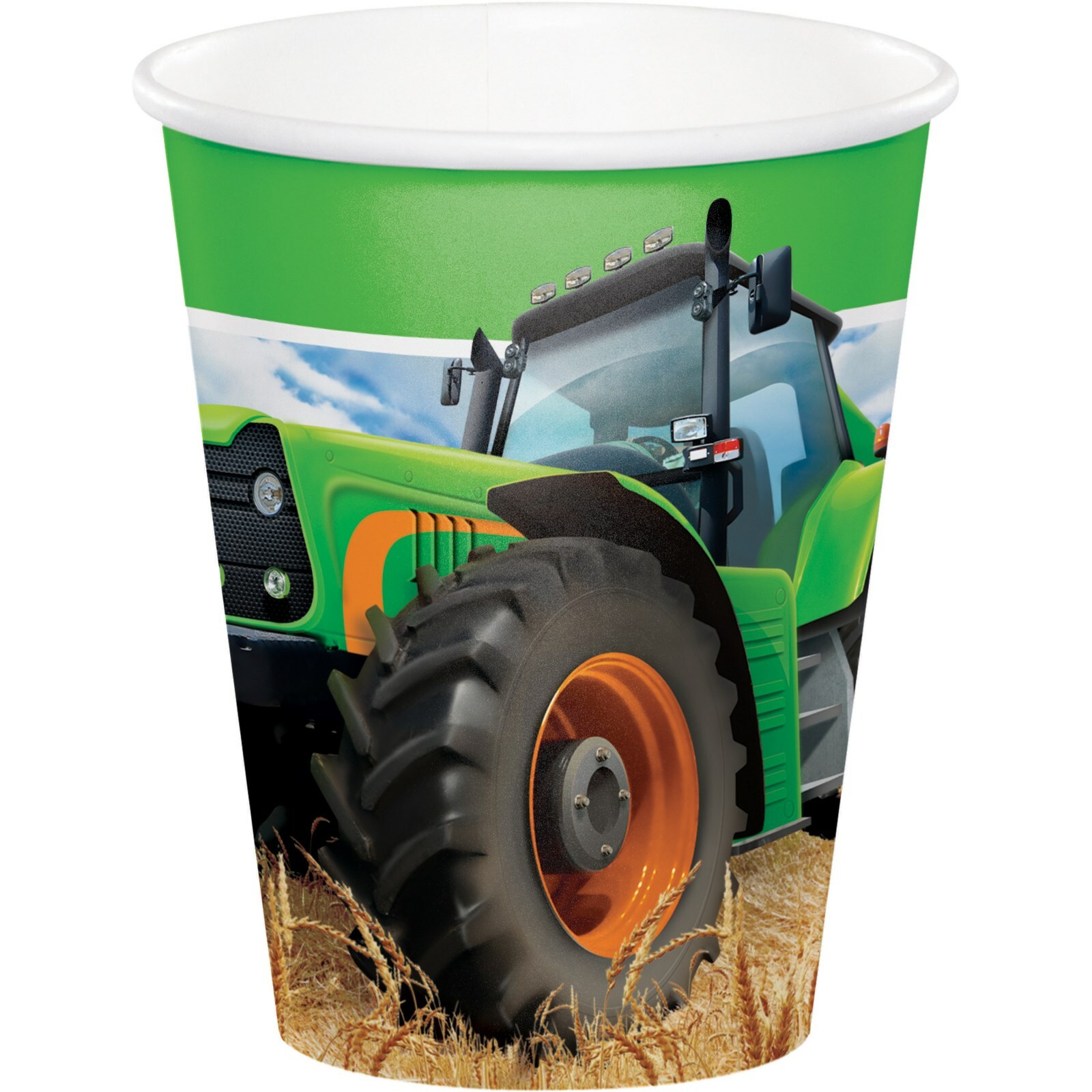 Tractor Time Paper Cups (Pack of 8)