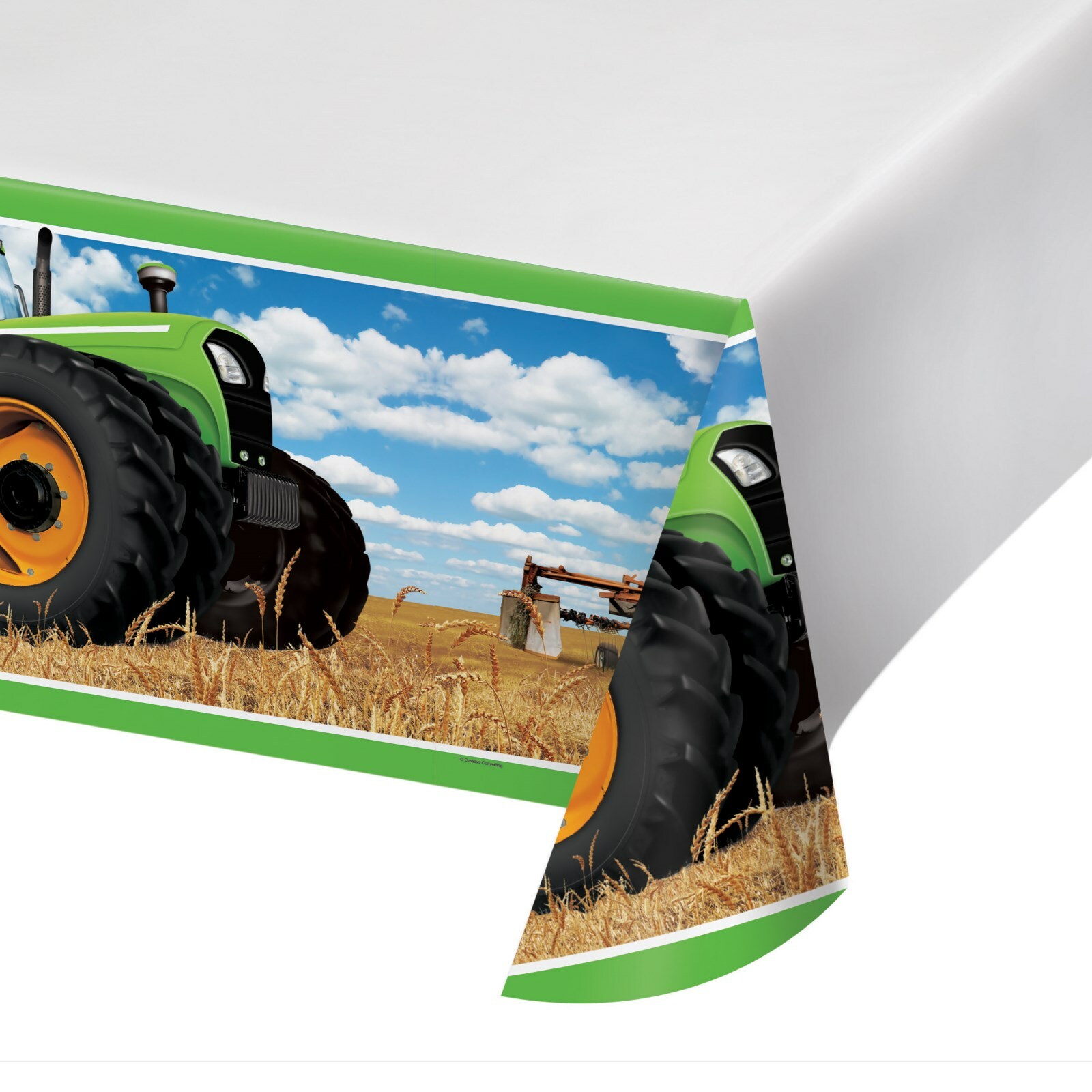 Tractor Time Plastic Tablecloth