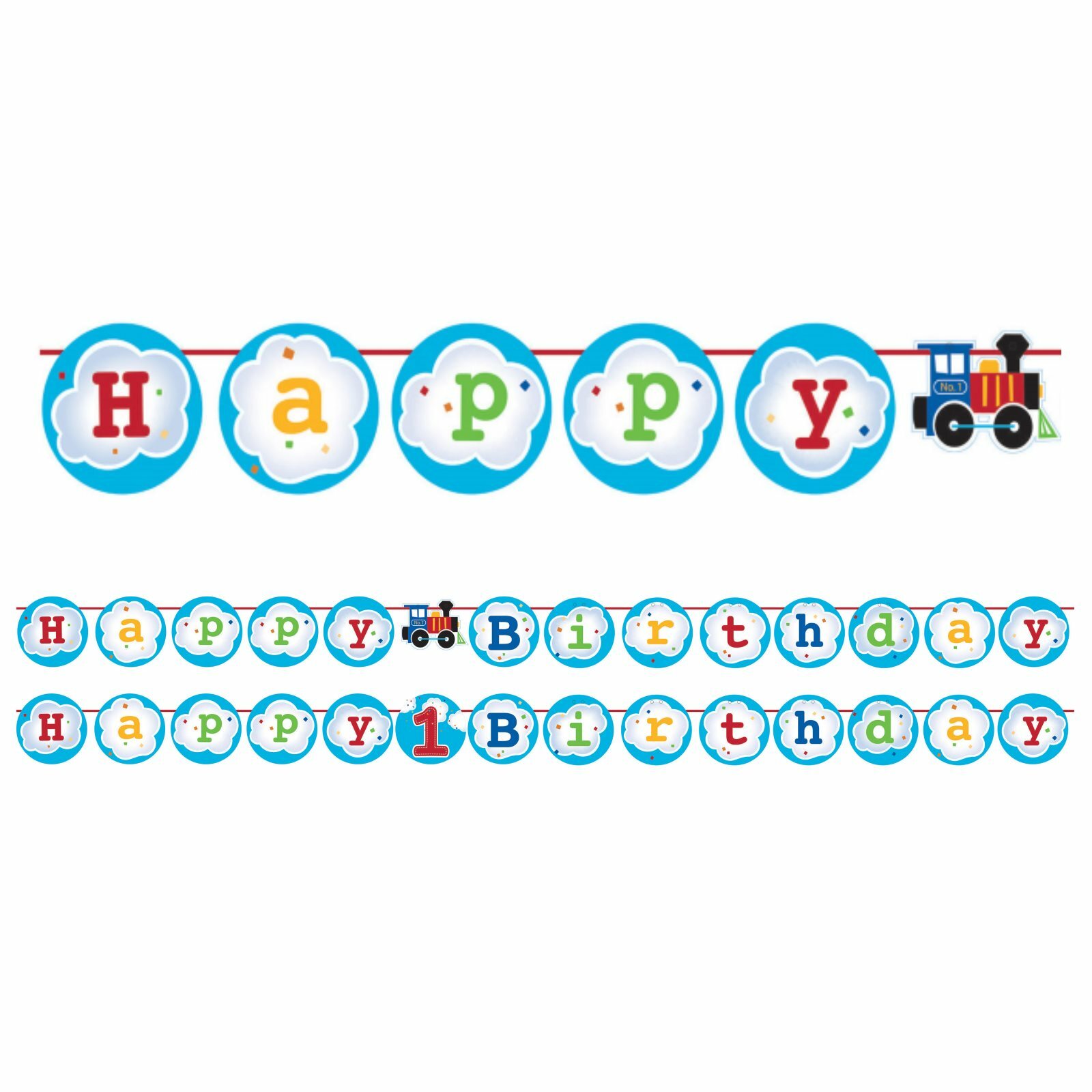All Aboard Happy Birthday Banner