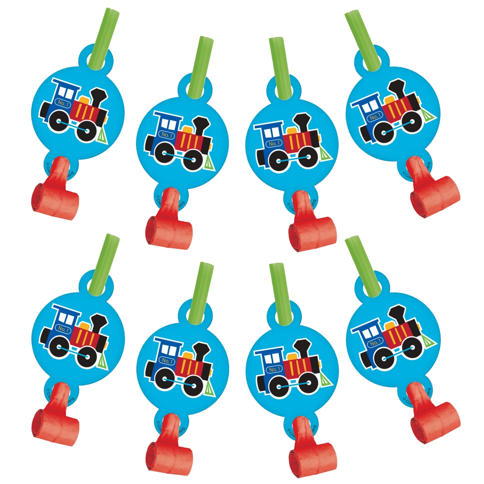 All Aboard Party Blowers (Pack of 8)