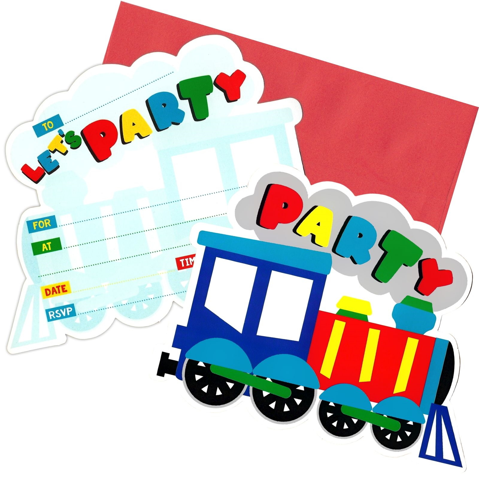 Train Invitations (Pack of 8)