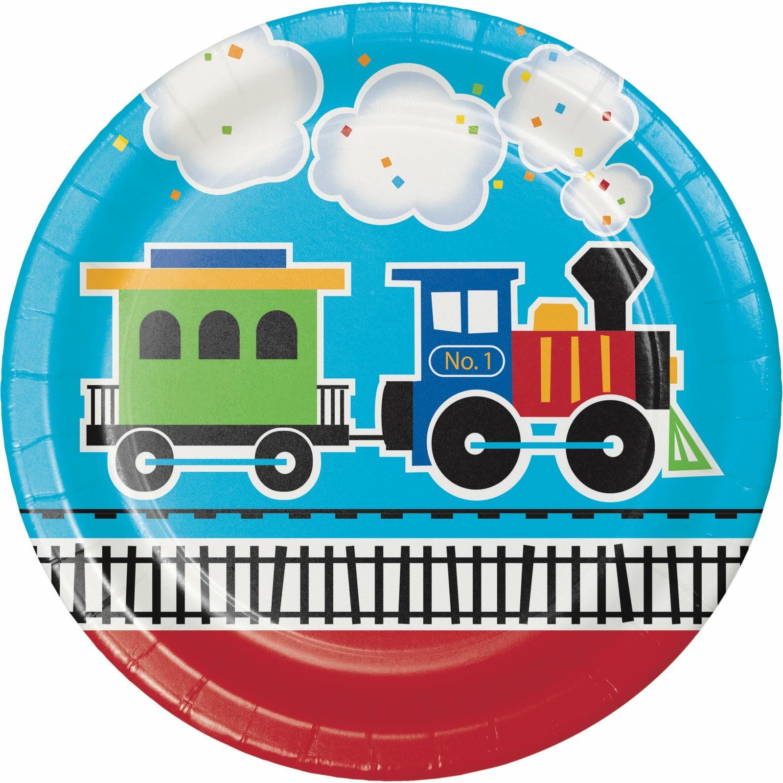 All Aboard Large Paper Plates (Pack of 8)