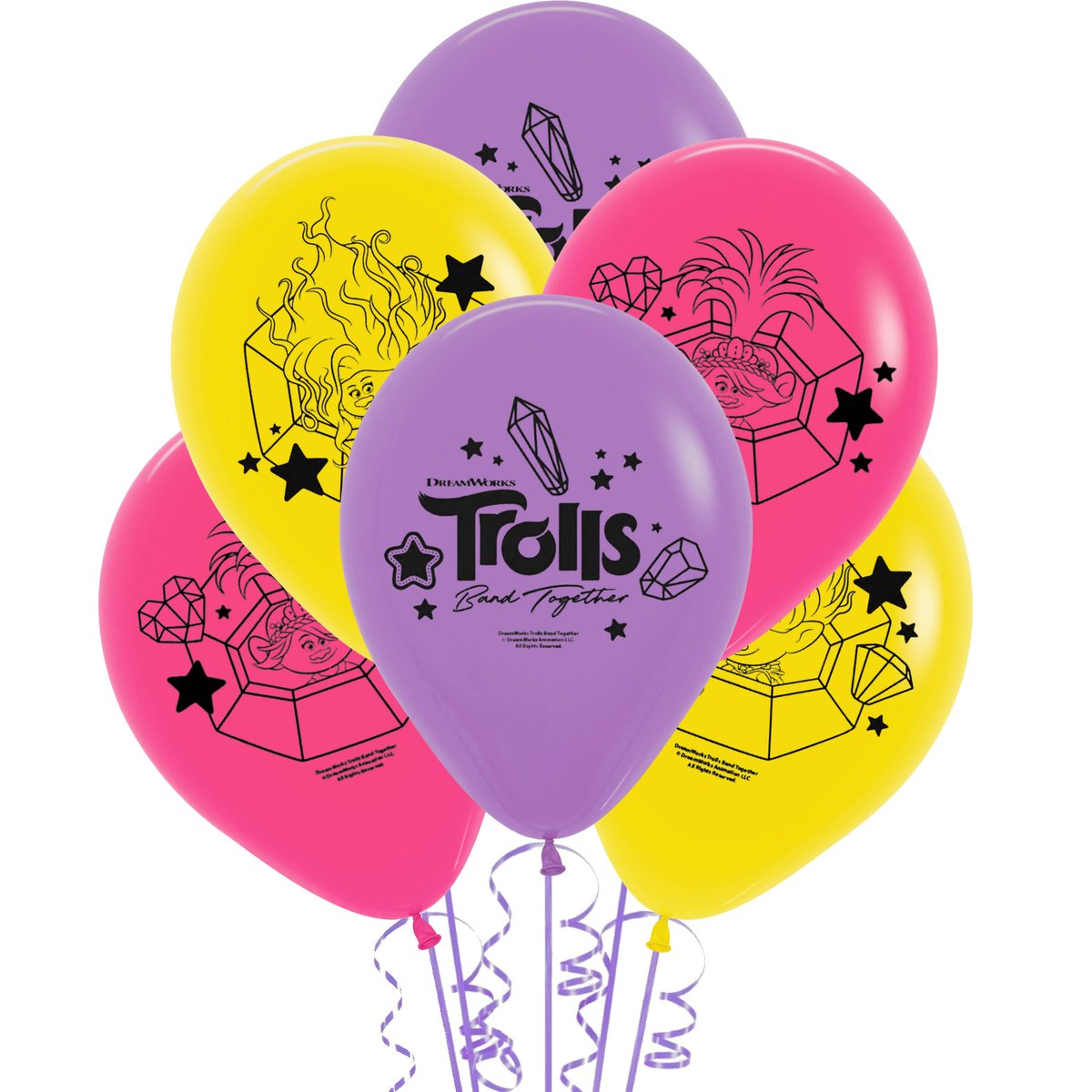 Trolls Band Together Latex Balloons Pack Of 6 Trolls Girls trolls-band-together-latex-balloons-pack-of-6-trolls-girls