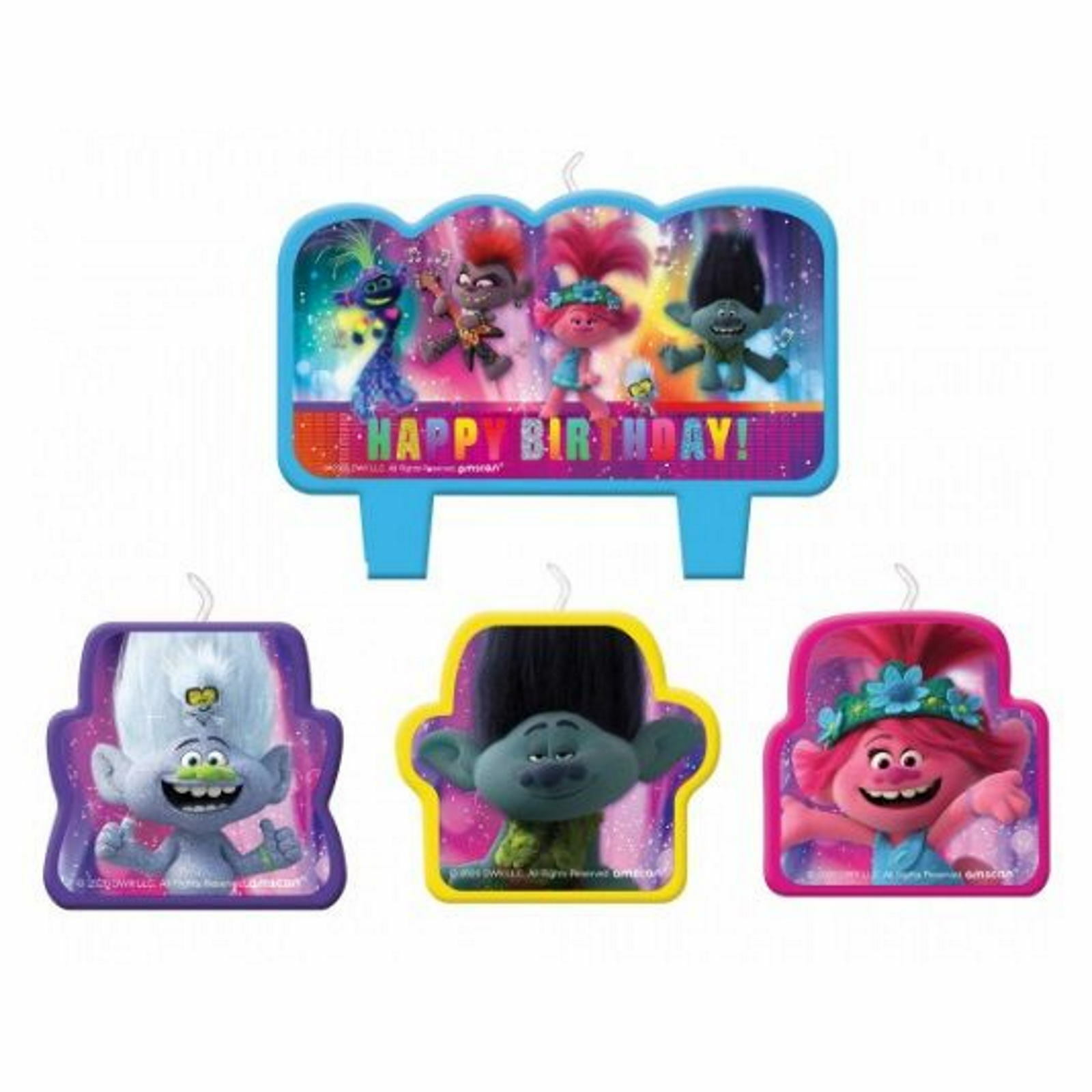 Trolls World Tour Molded Candles (Set of 4)