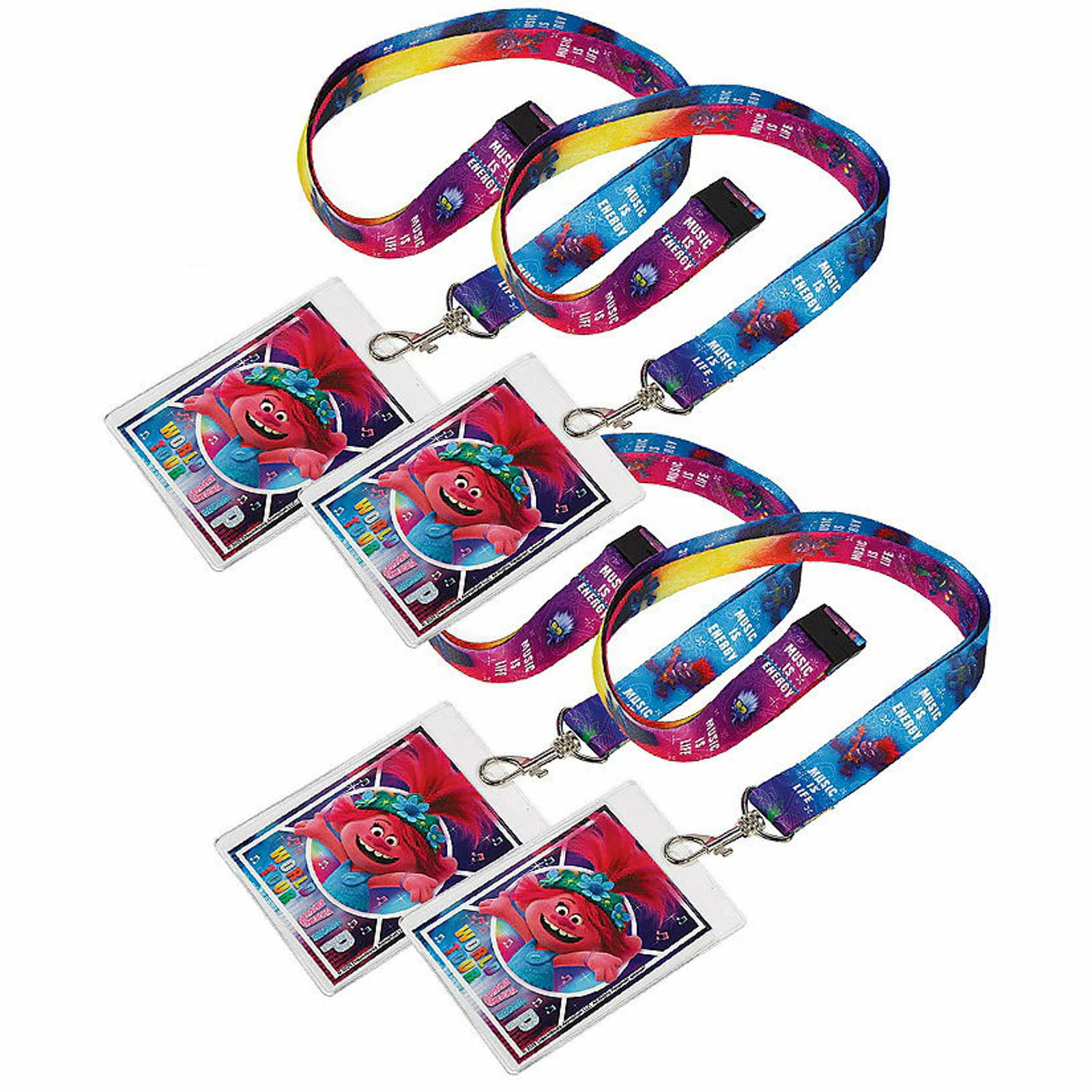 Trolls World Tour ID Lanyards (Pack of 4)