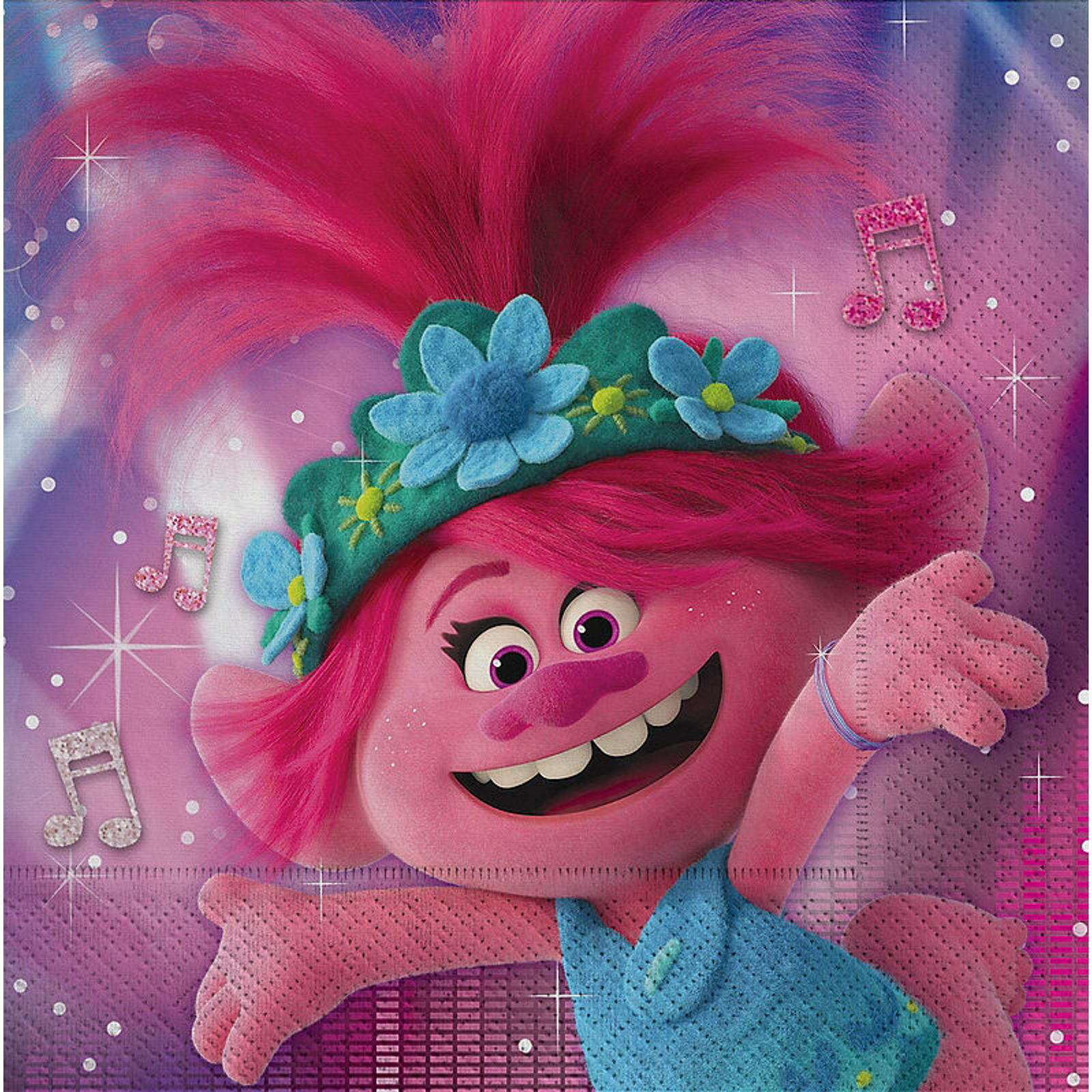 Trolls World Tour Large Napkins / Serviettes (Pack of 16)