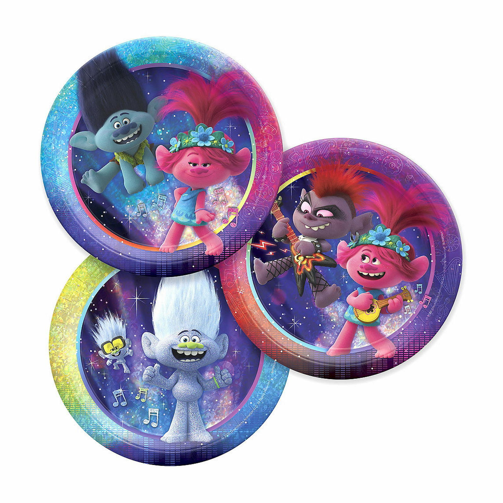 Trolls World Tour Small Paper Plates (Pack of 8)