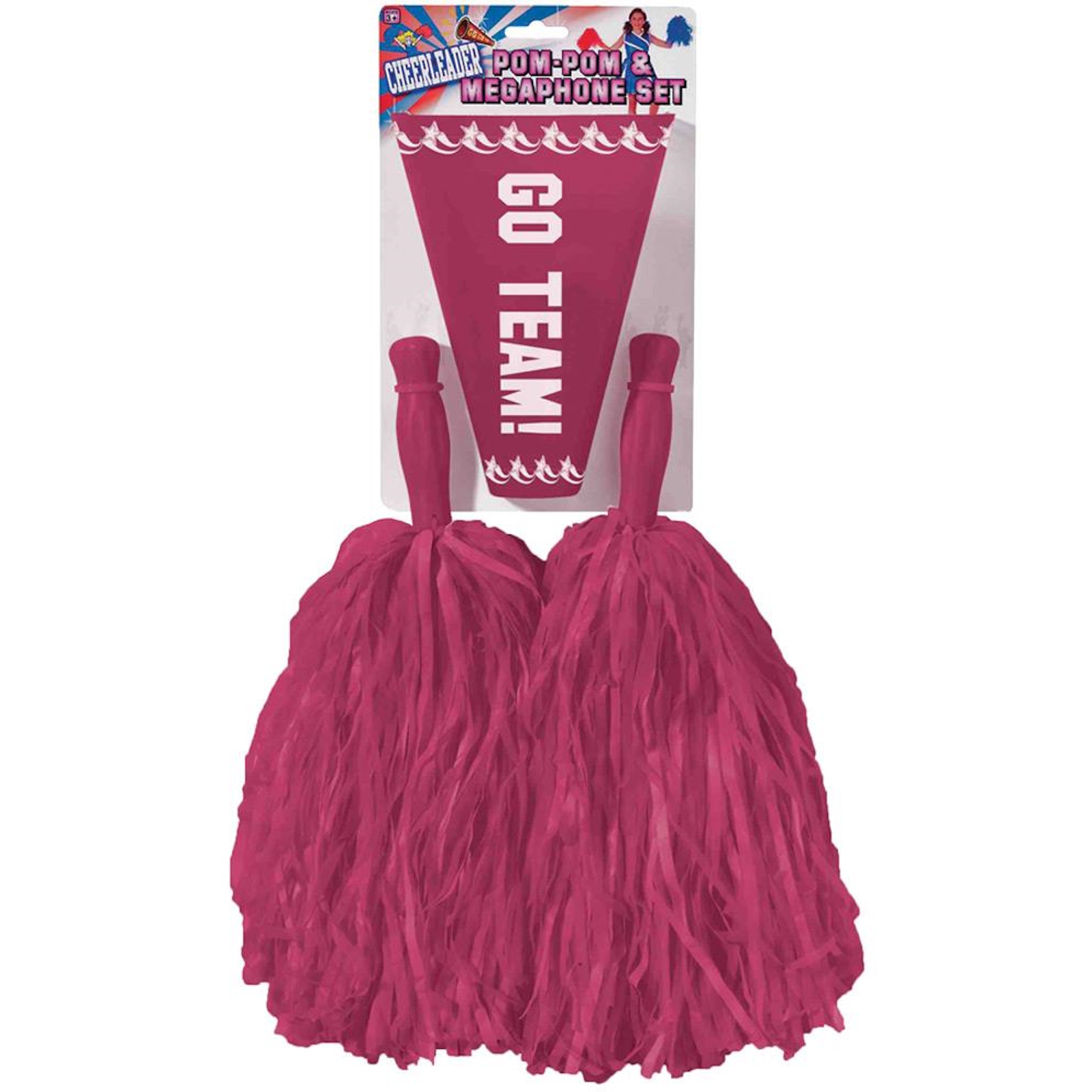 Red Pom Pom Set Adult Costume Accessory