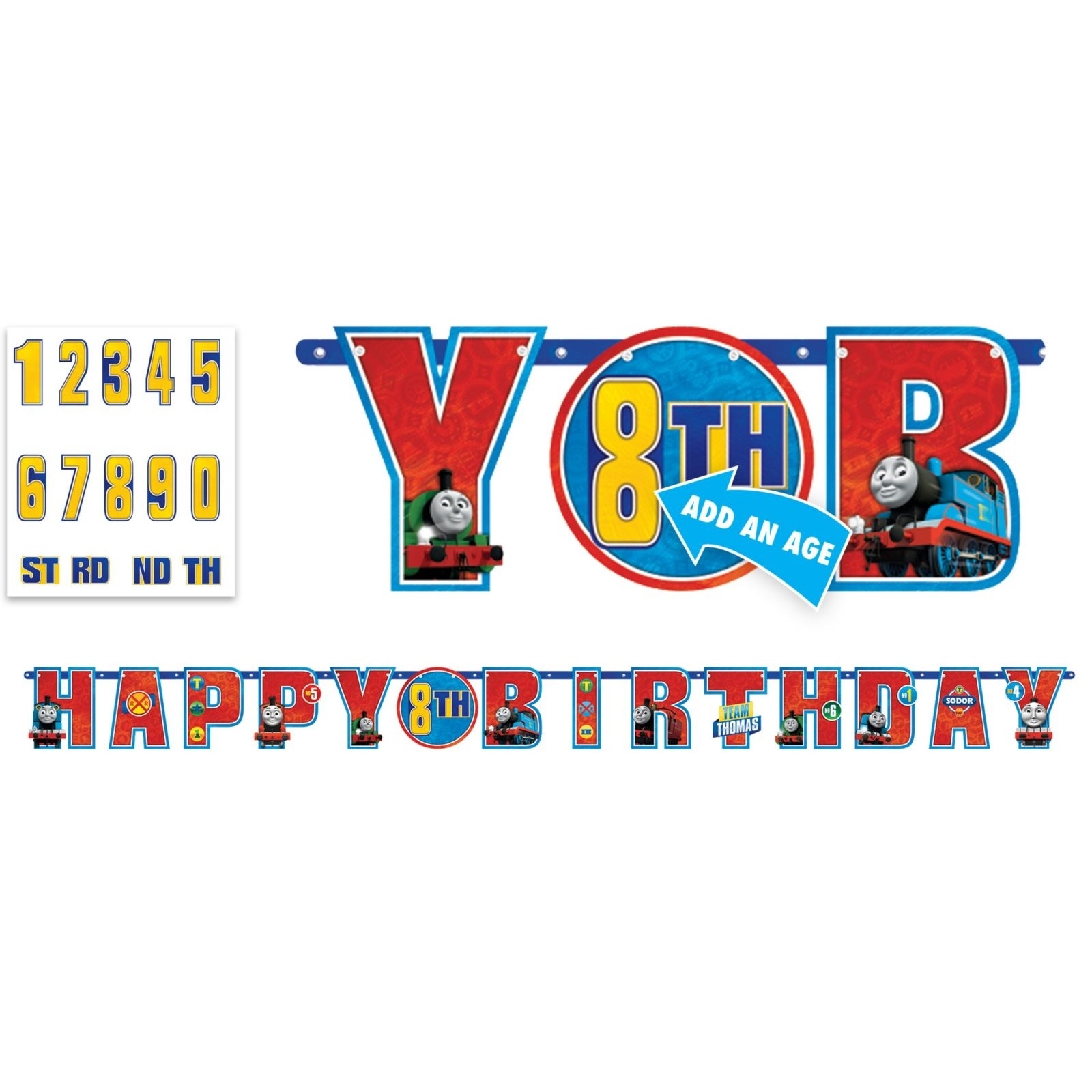 Thomas the Tank Engine All Aboard Jumbo Add an Age Banner Kit