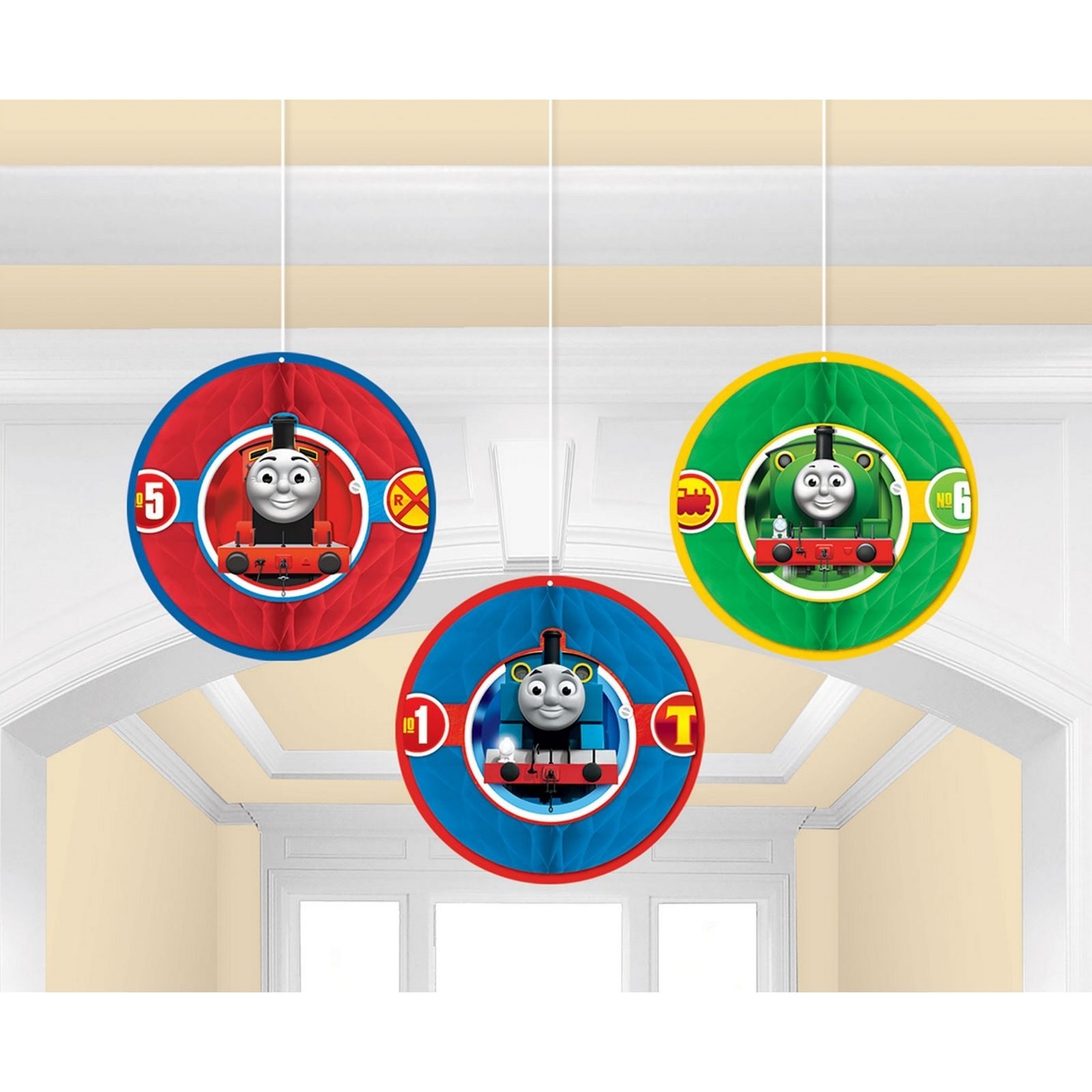 Thomas The Tank Engine All Aboard Honeycomb Decorations (Pack of 3)