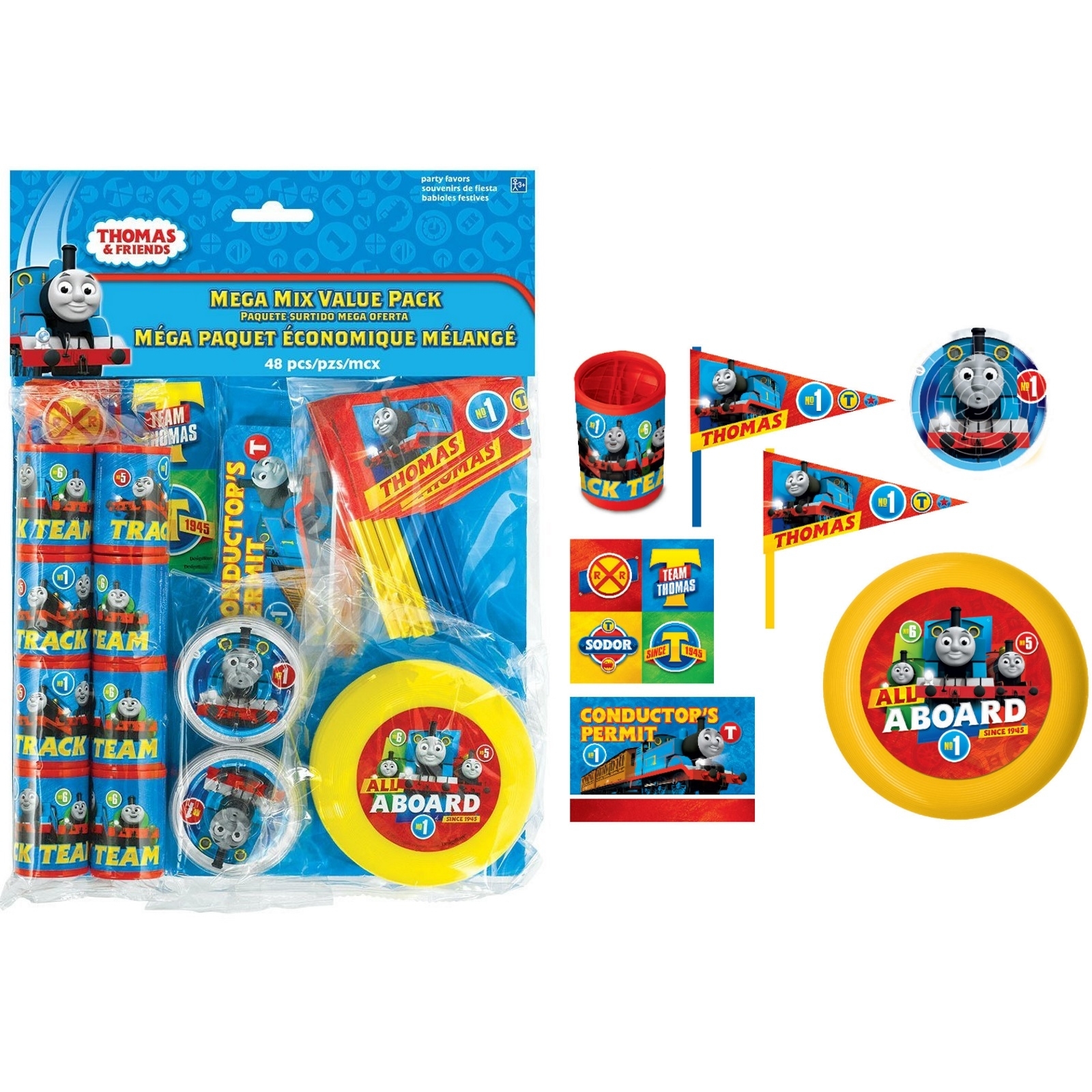 Thomas the Tank Engine All Aboard Mega Value Favour Pack (48 Pieces)