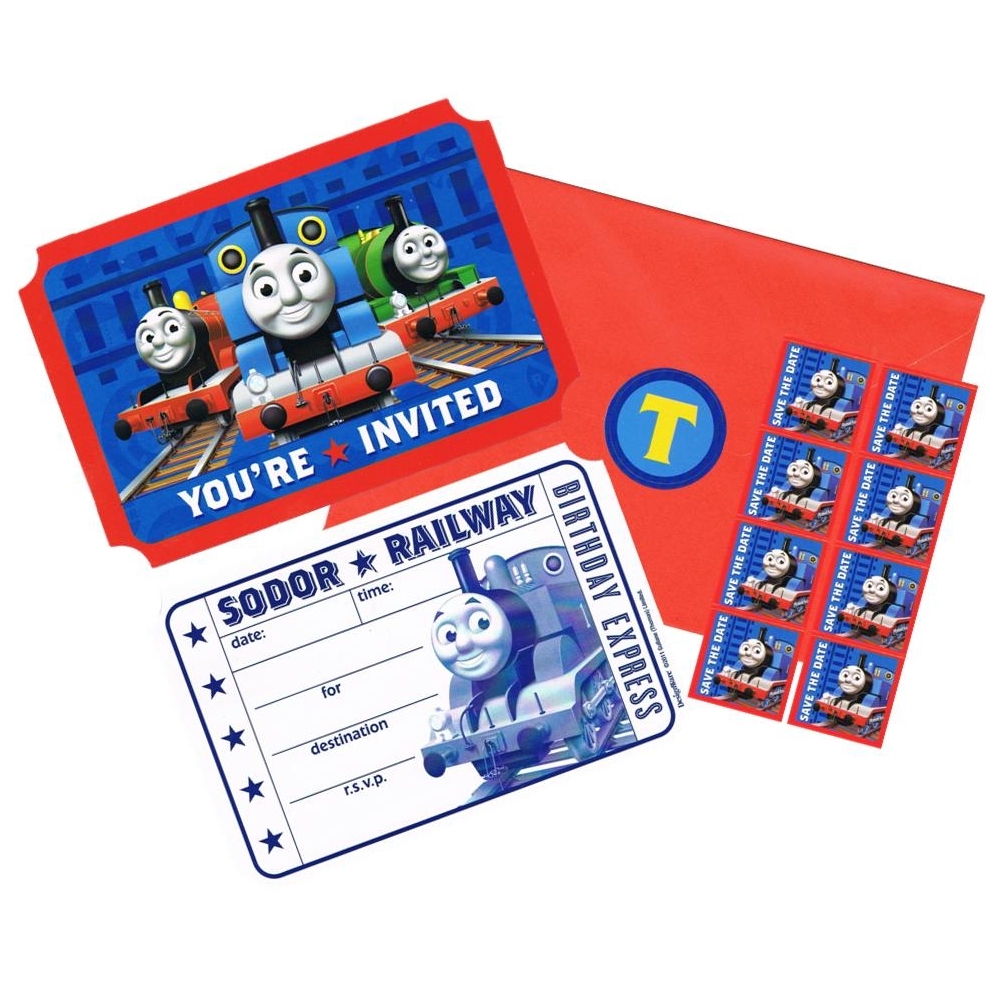 Thomas The Tank Engine Party Invitations (Pack of 8)