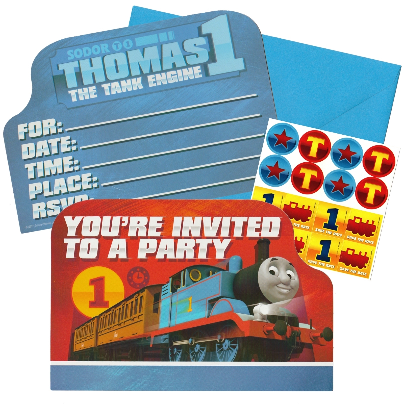 Thomas The Tank Engine All Aboard Invitation Set (Pack of 8)
