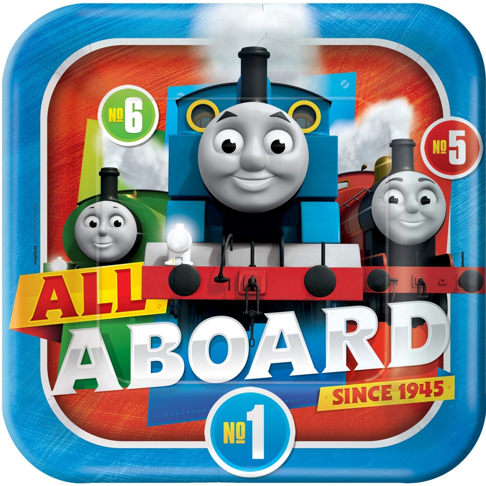 Thomas The Tank Engine All Aboard Large Paper Plates (Pack of 8)