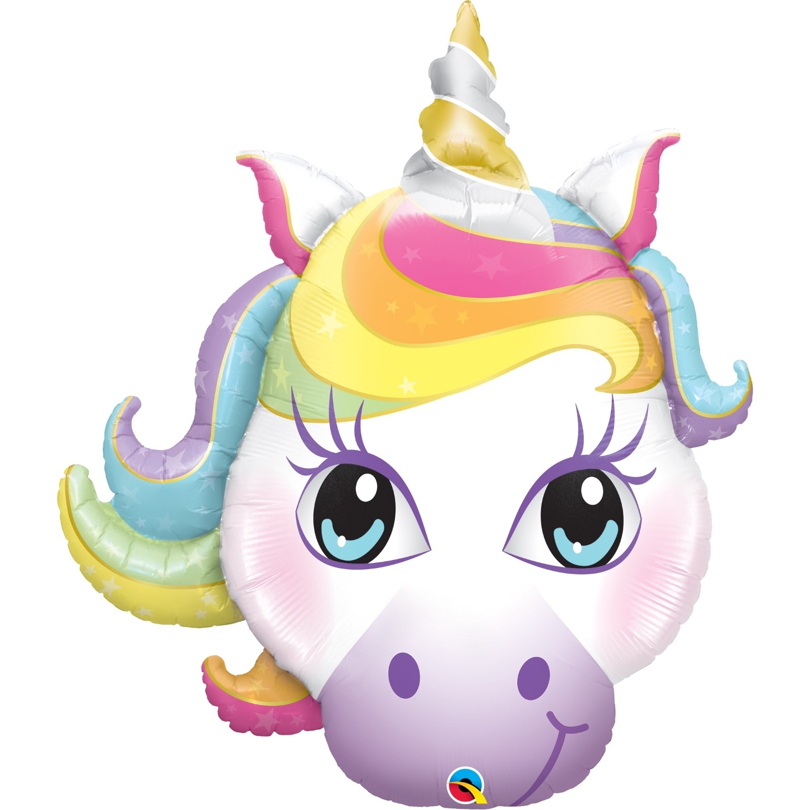 Rainbow Unicorn Head Supershape Jumbo Helium Balloon 97cm