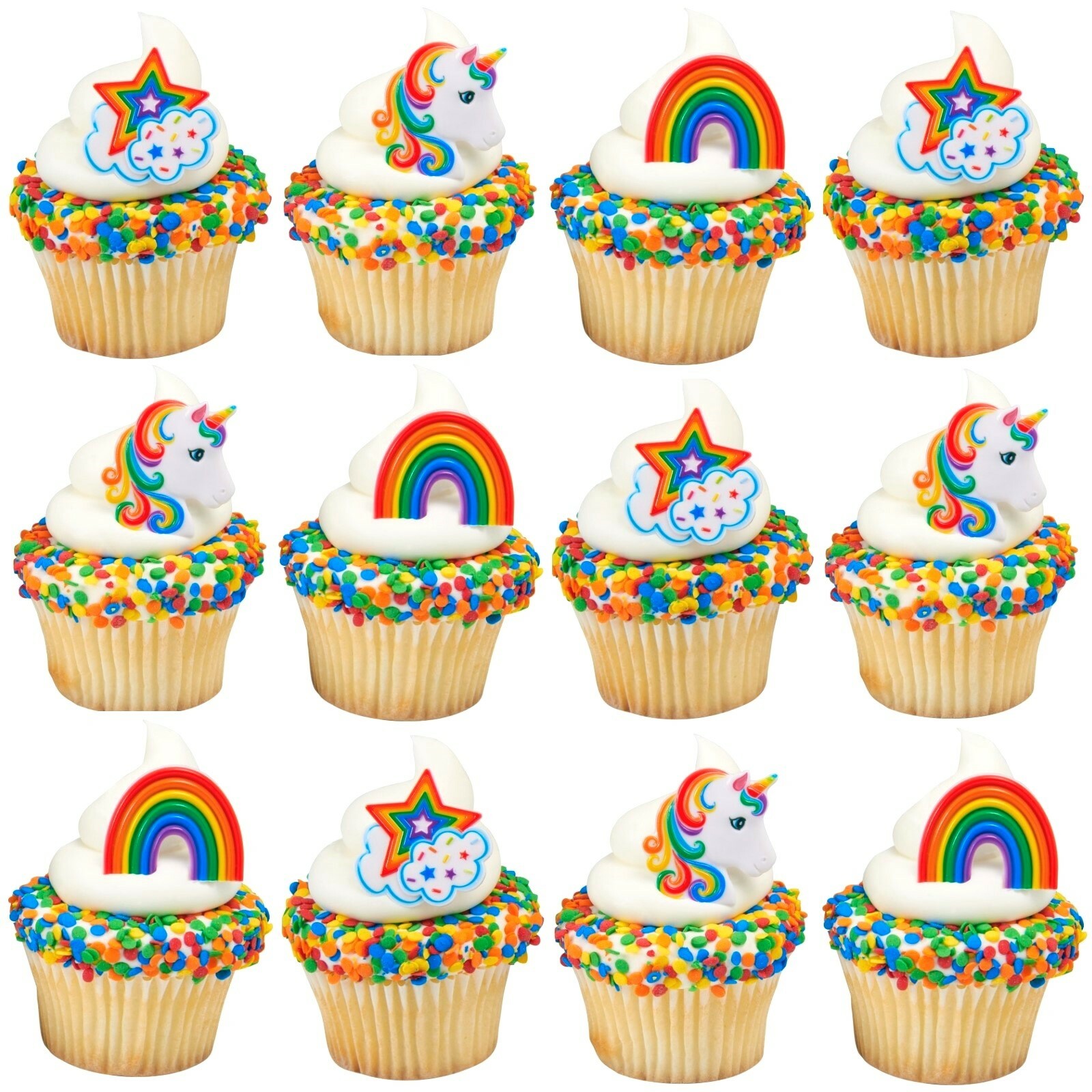 Rainbow on sale cupcake rings