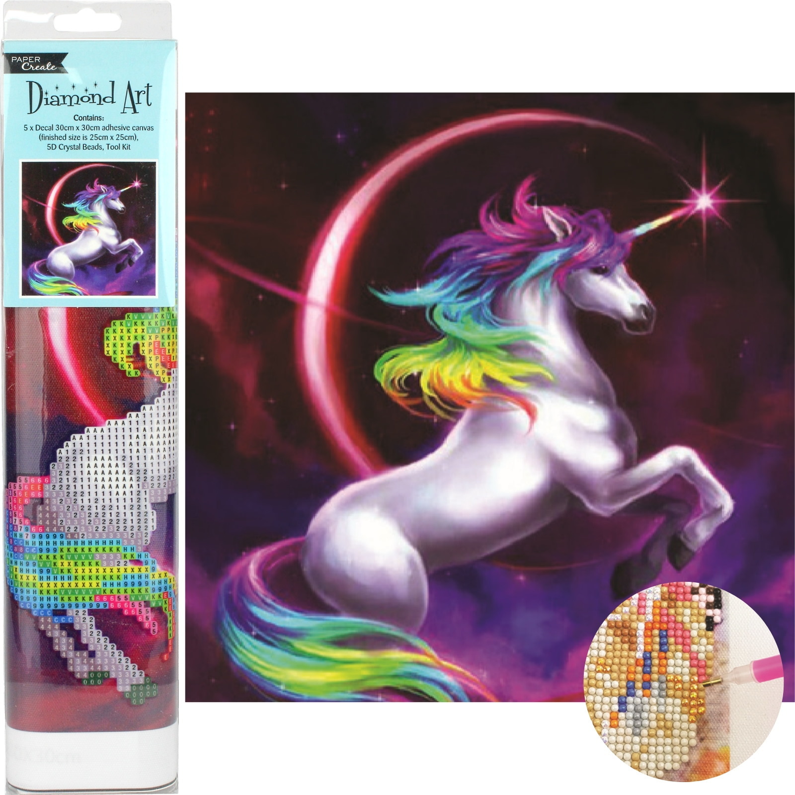Diamond Art Kit Rainbow Unicorn