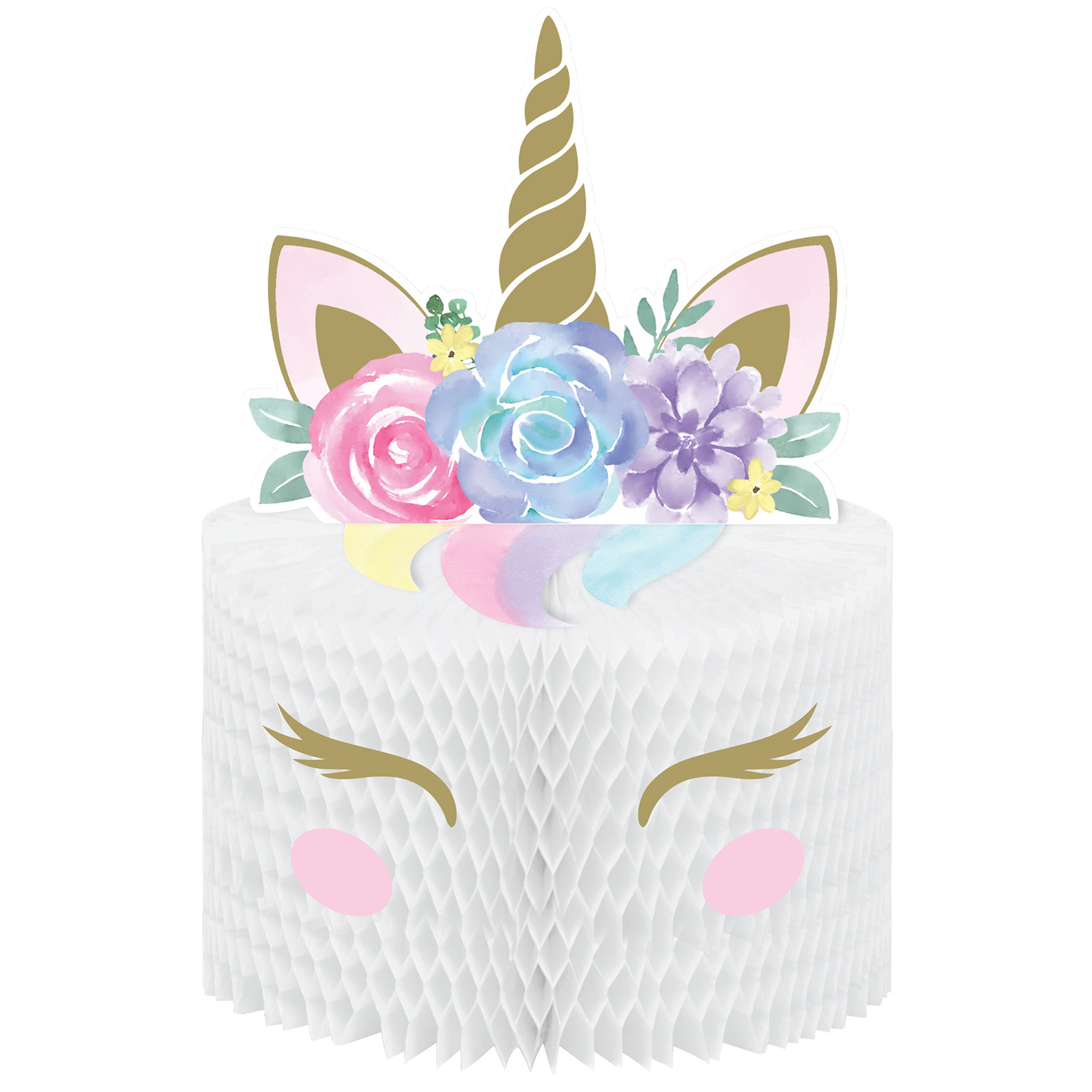 Floral Unicorn Honeycomb Centrepiece