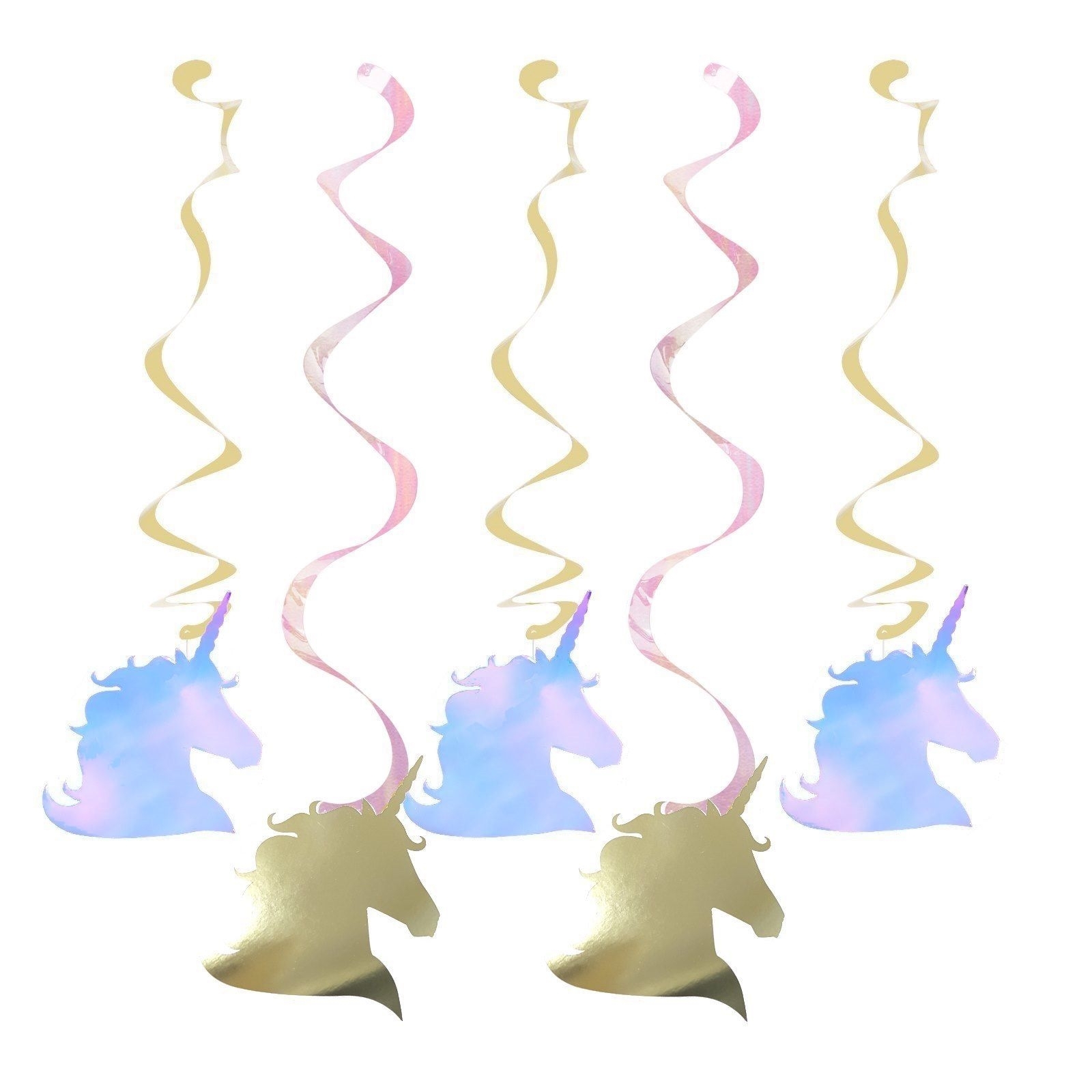 Unicorn Sparkle Dangling Decorations (Pack of 5)