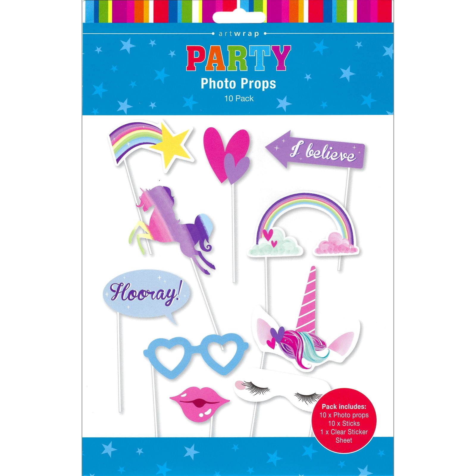 Unicorn Love Photo Props (Pack of 10)