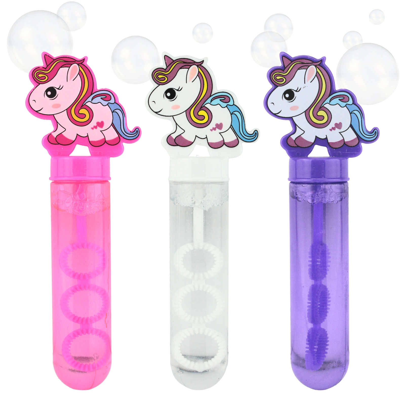 Pack of 3 Unicorn Bubble Tubes