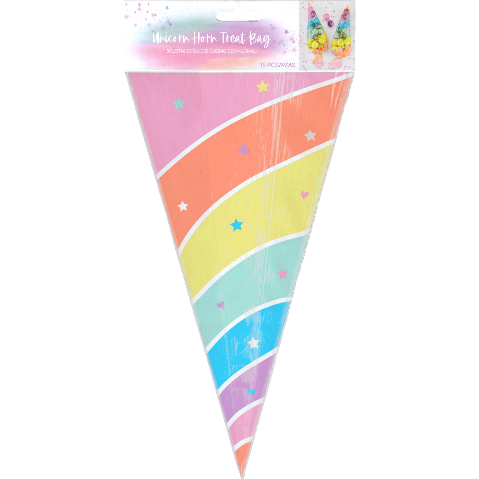Unicorn Horn Cellophane Treat Bags (Pack of 15)