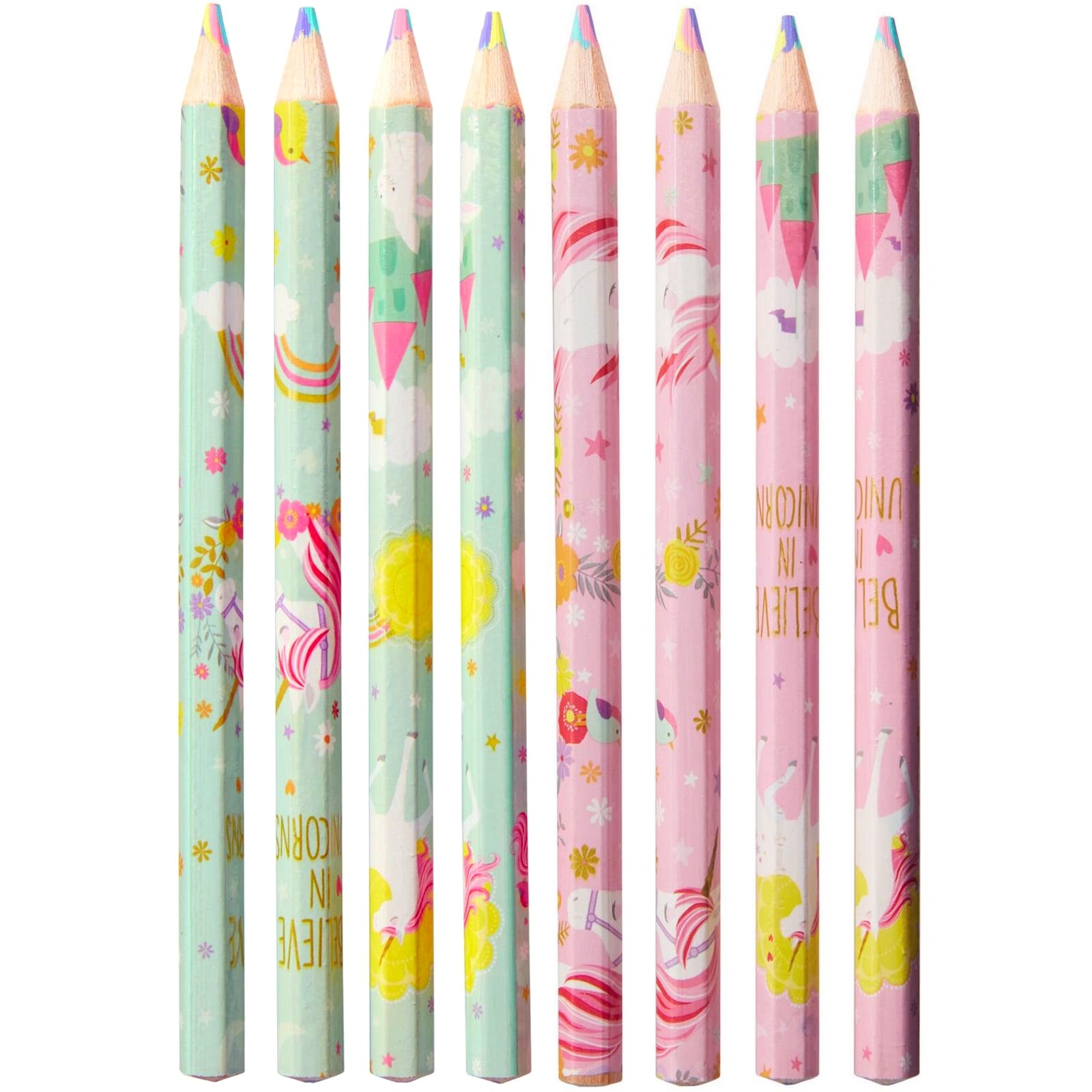 Magical Unicorn Multicolour Pencils (Pack of 8)