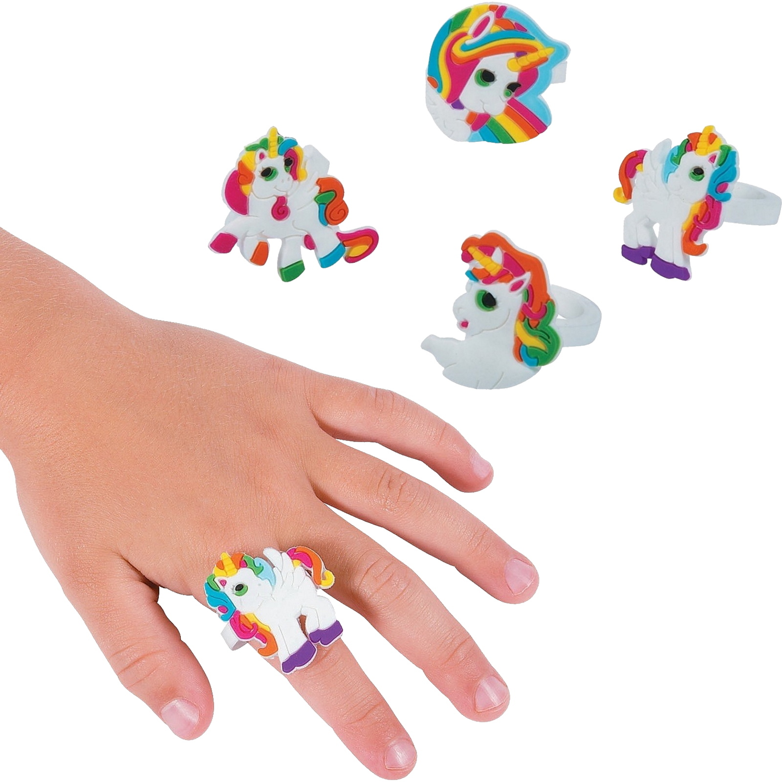 Unicorn Rubber Rings (Pack of 12)