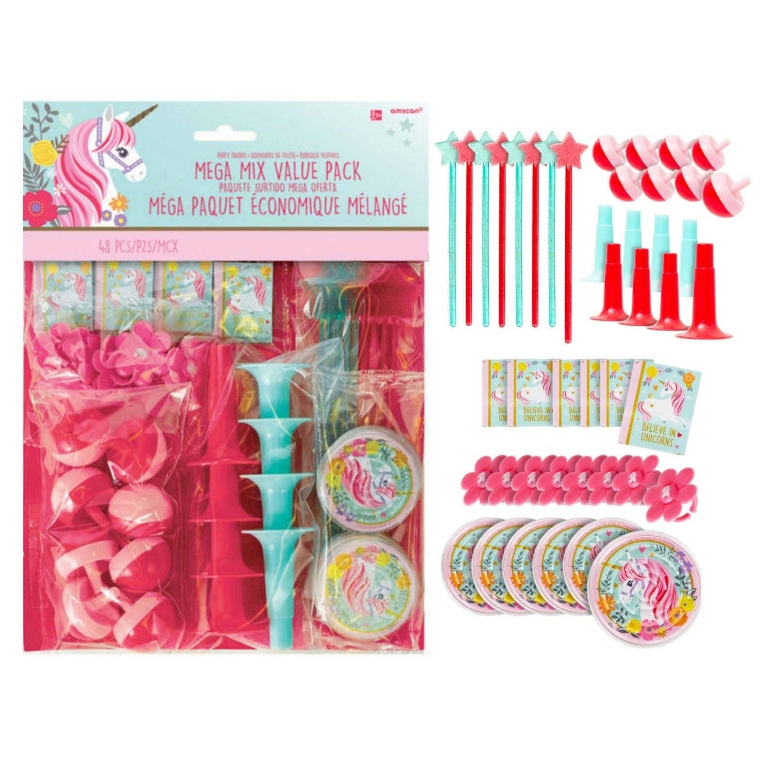 Magical Unicorn Mega Value Favour Pack (48 Pieces)