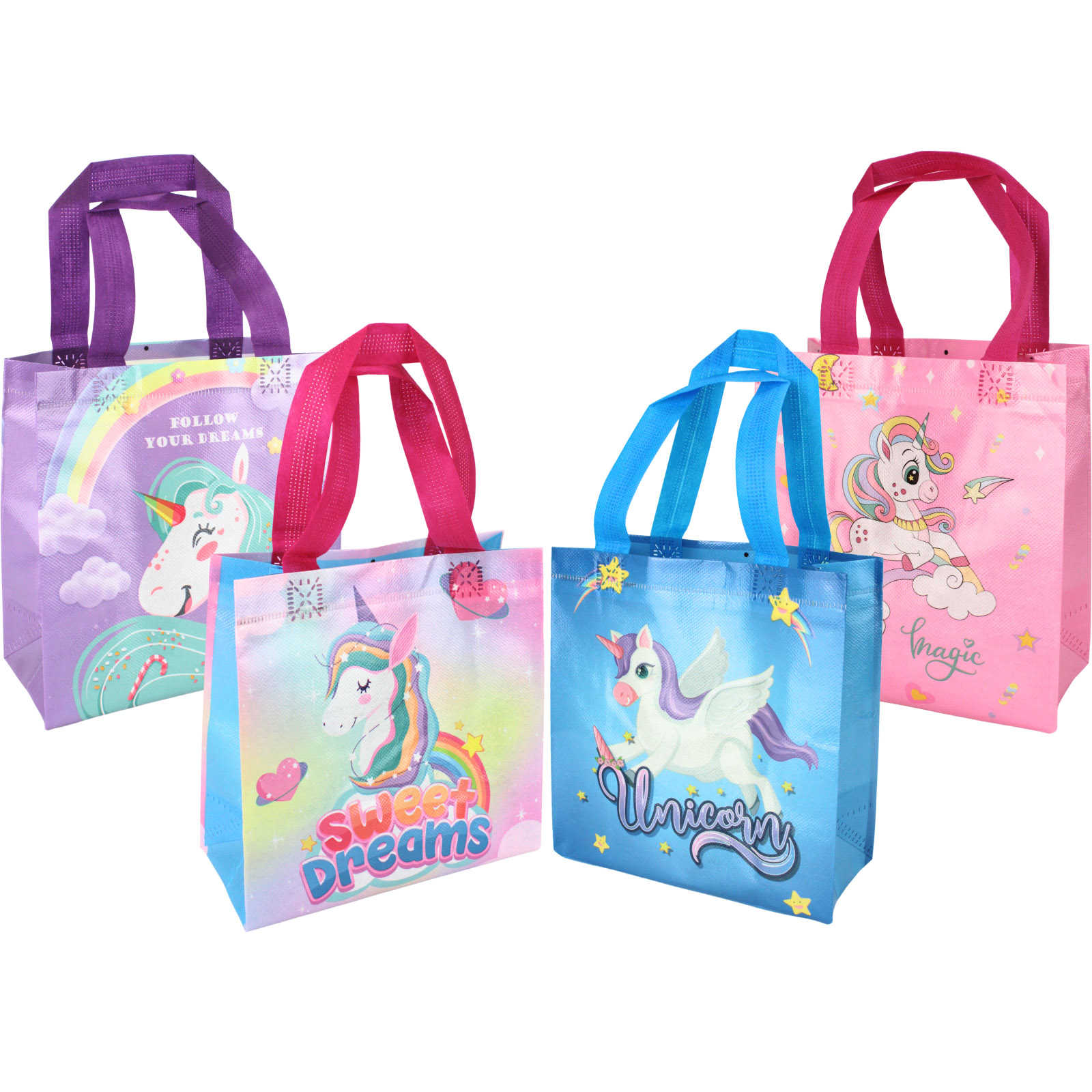 Unicorn Dreams Party Tote Bags (Pack of 12)